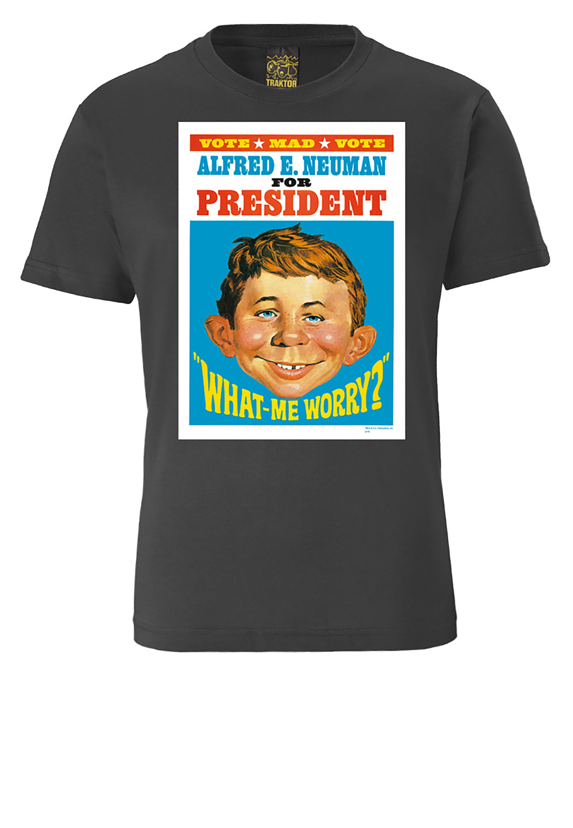 LOGOSHIRT T-Shirt »Mad - Alfred E. Neumann For President«, mit coolem Print