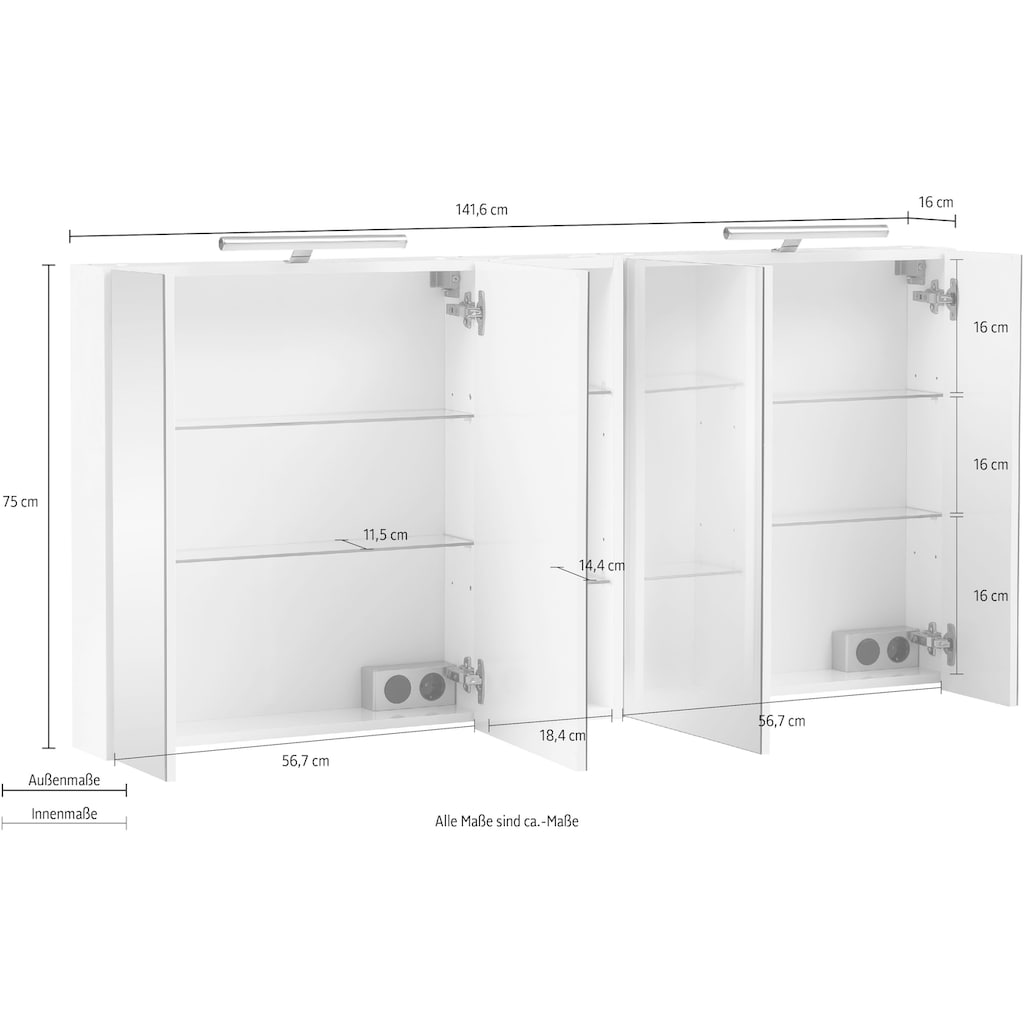 Schildmeyer Spiegelschrank »Basic«