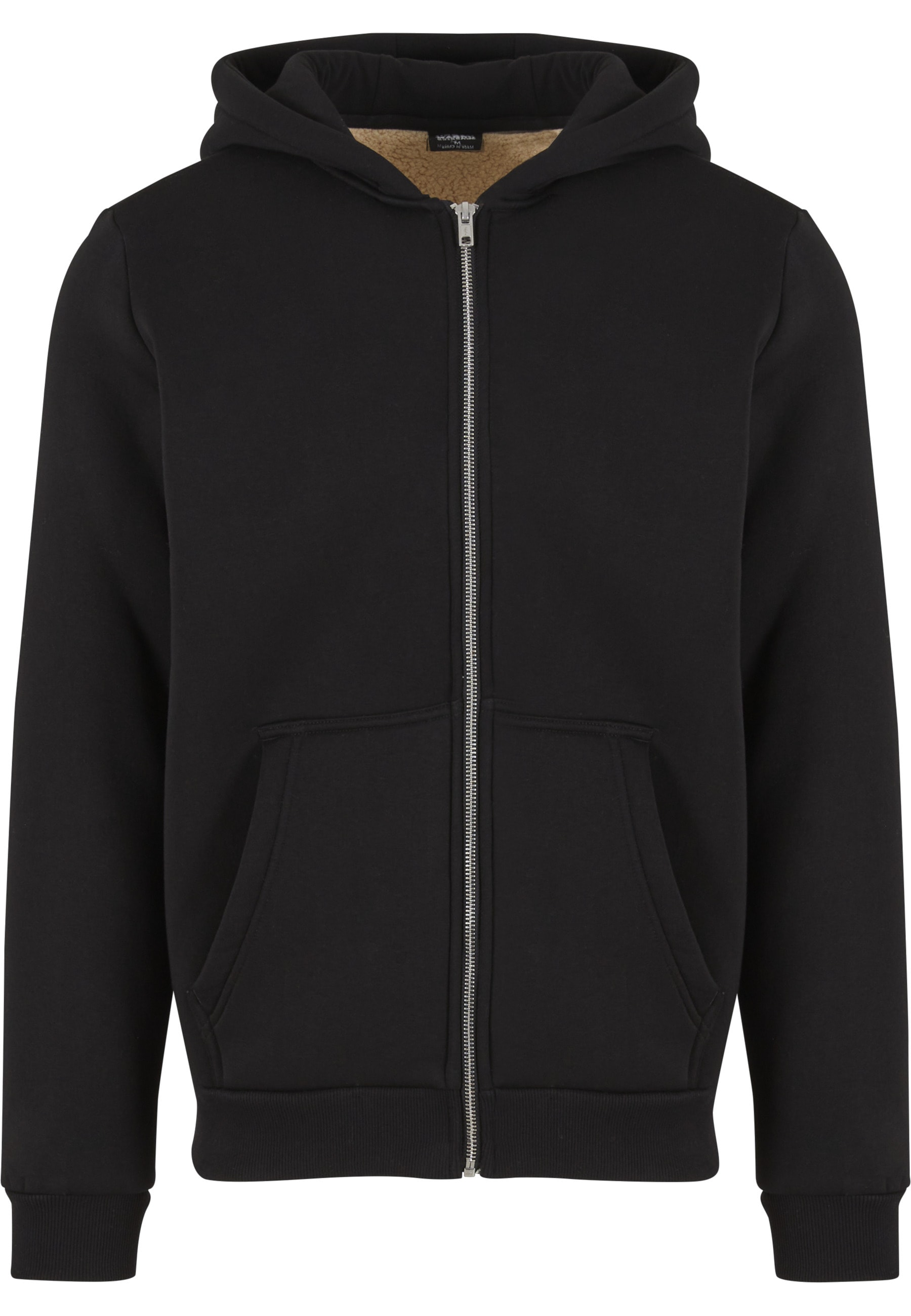 URBAN CLASSICS Sweatjacke "Urban Classics Bonded Sherpa Zip Hoody"