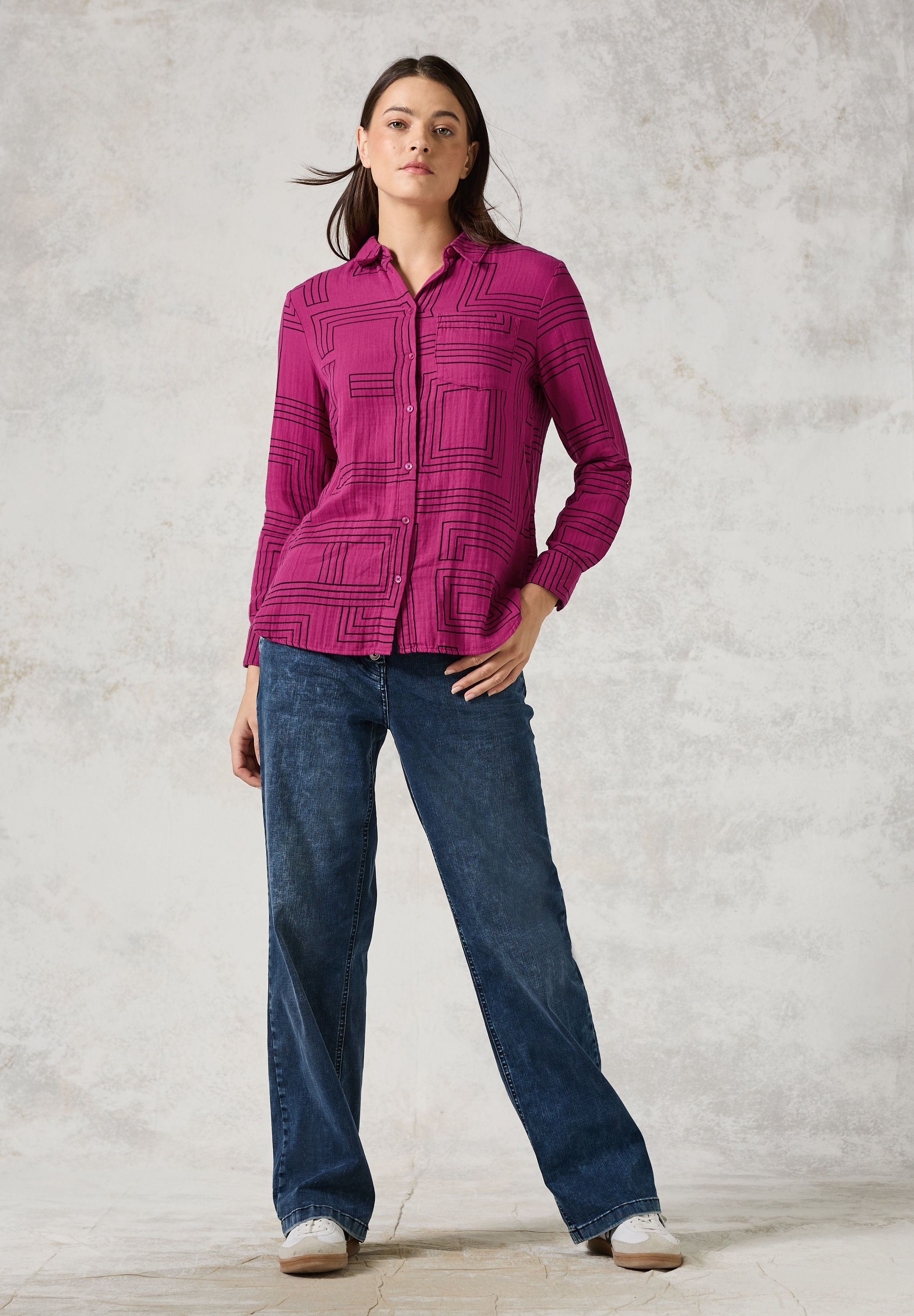 Thumbnail - Cecil Langarmbluse mit Knopfleiste