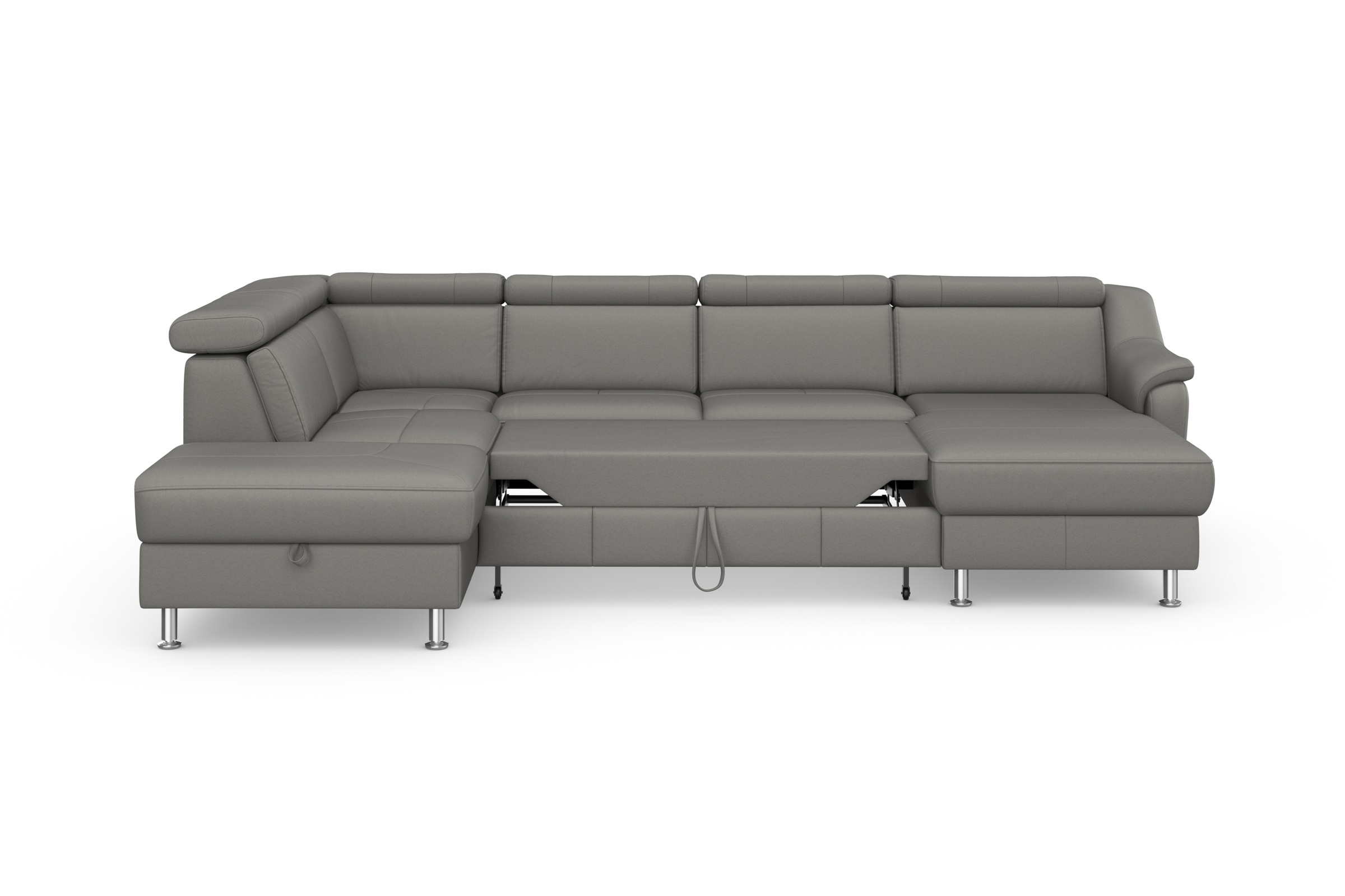 sit&more Wohnlandschaft »Freetown U-Form«, Kopfteilverstellung und Federkern, wahlweise mit Bettfunktion