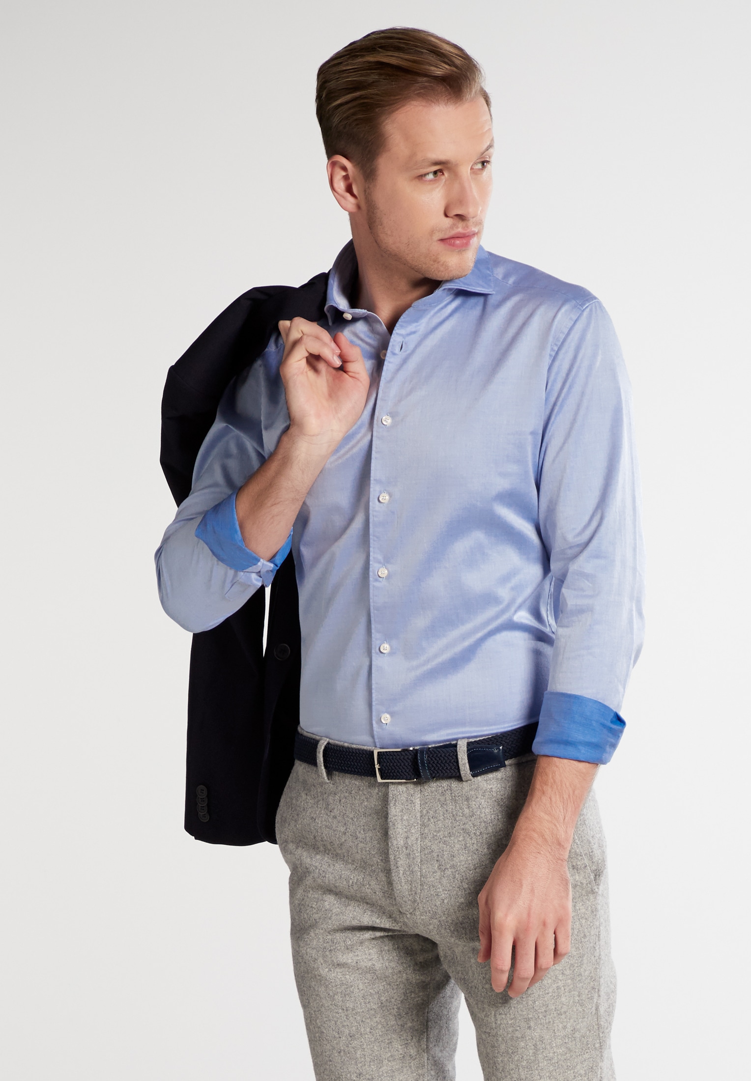 Eterna Langarmhemd "SLIM FIT" EASY IRON (bügelleicht) günstig online kaufen