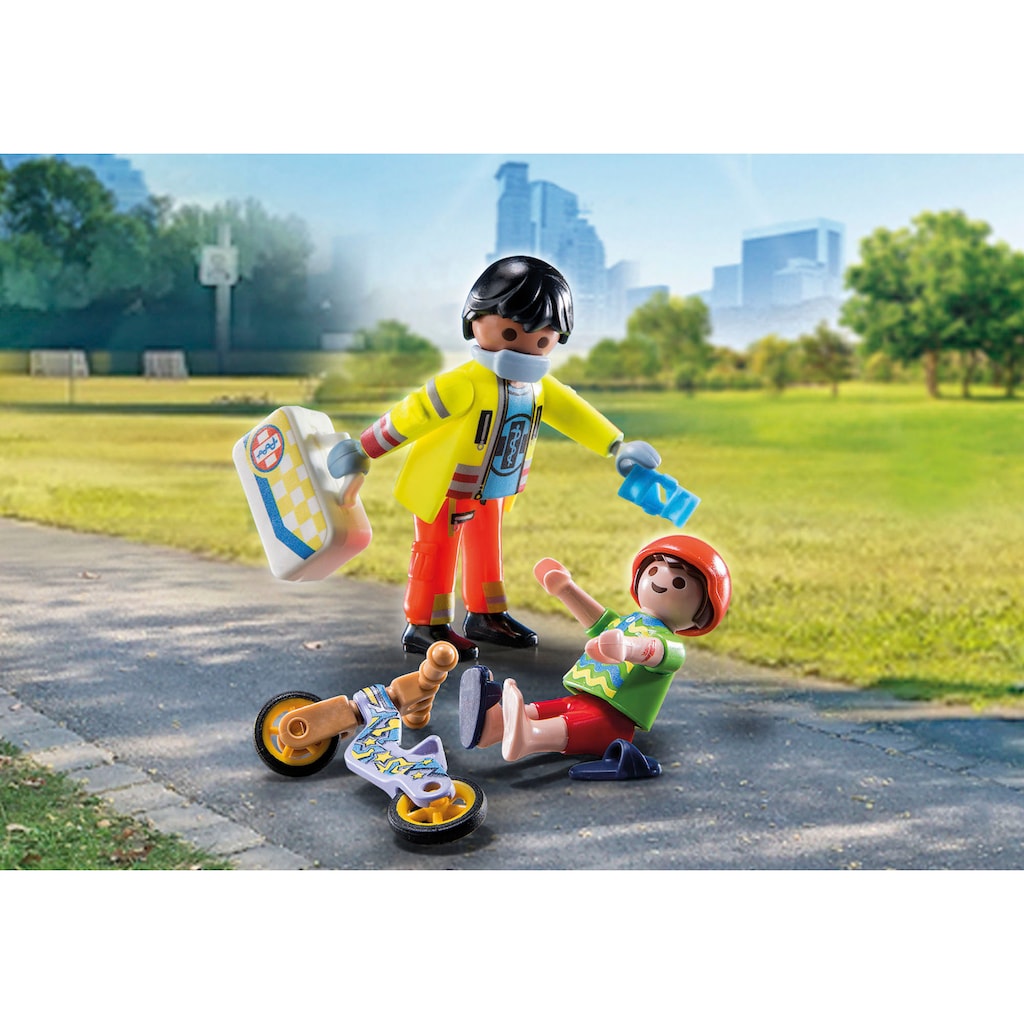 Playmobil® Konstruktions-Spielset »Sanitäter mit Patient (71245), City Life«, Made in Europe