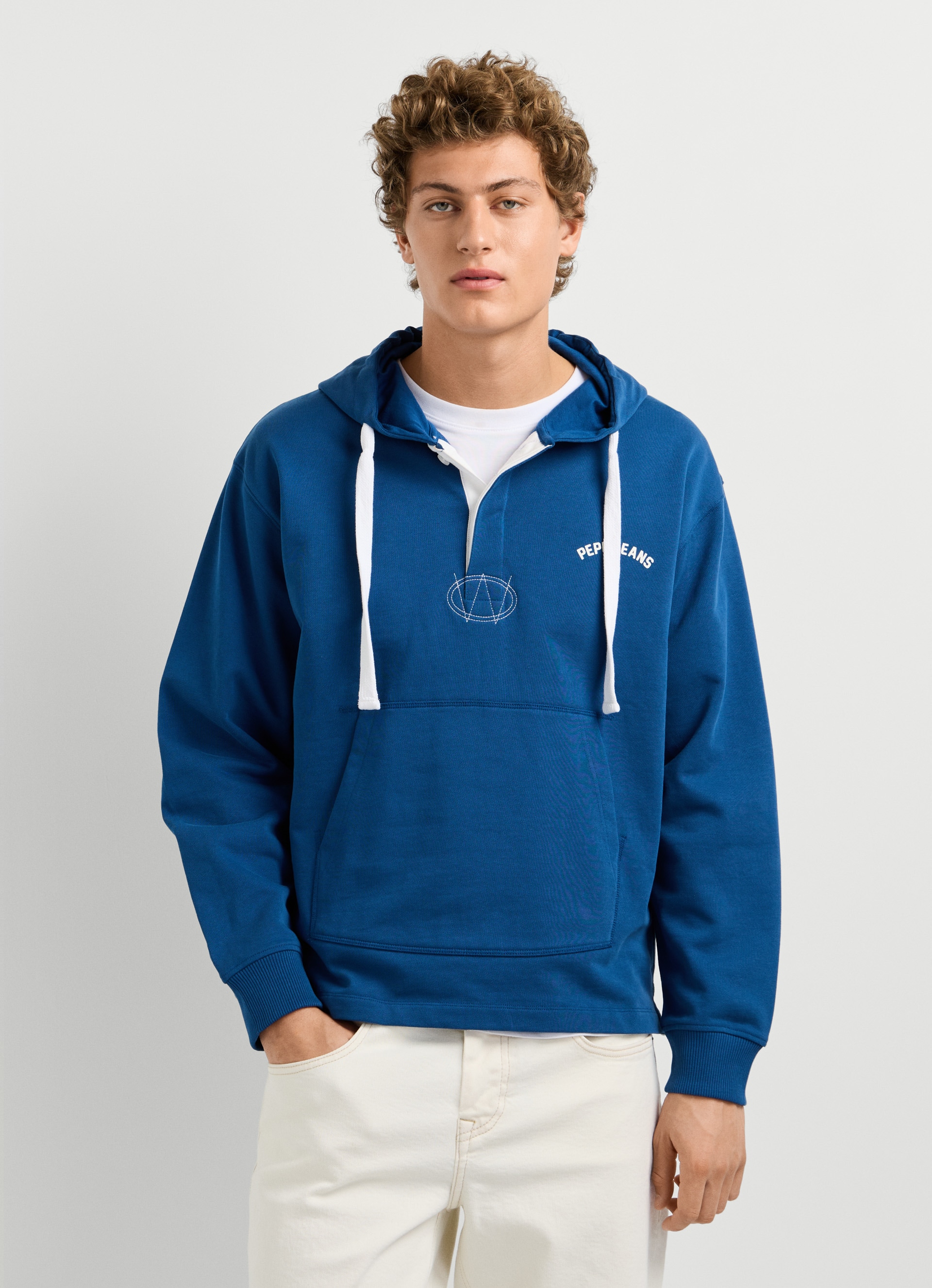 Pepe Jeans Kapuzensweatshirt "JOHN HOODIE", mit Knopfleiste, Baumwoll-Qualität