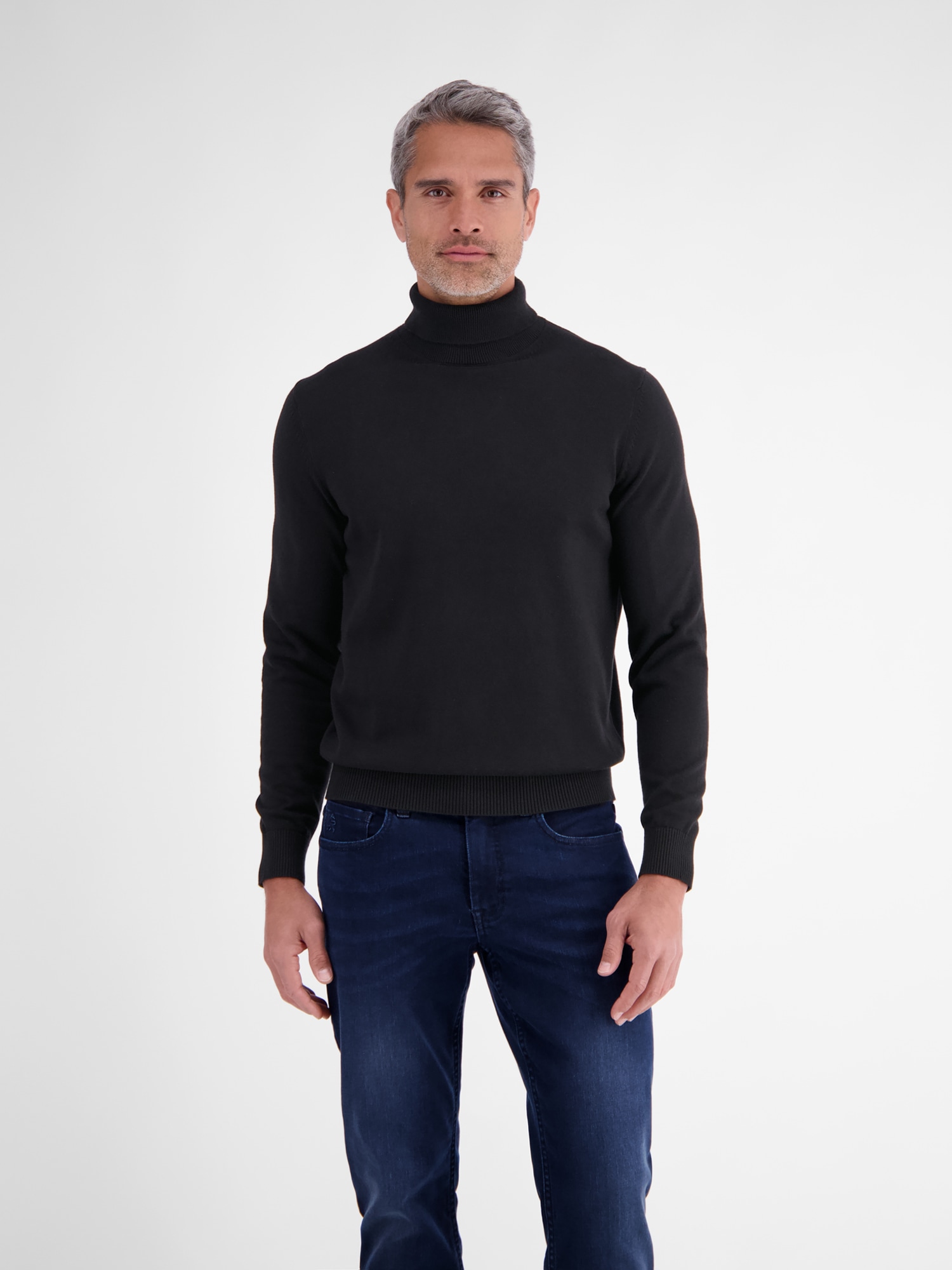 LERROS Rollkragenpullover »Rollkragenpullover mit Rippbündchen aus reiner Baumwolle«