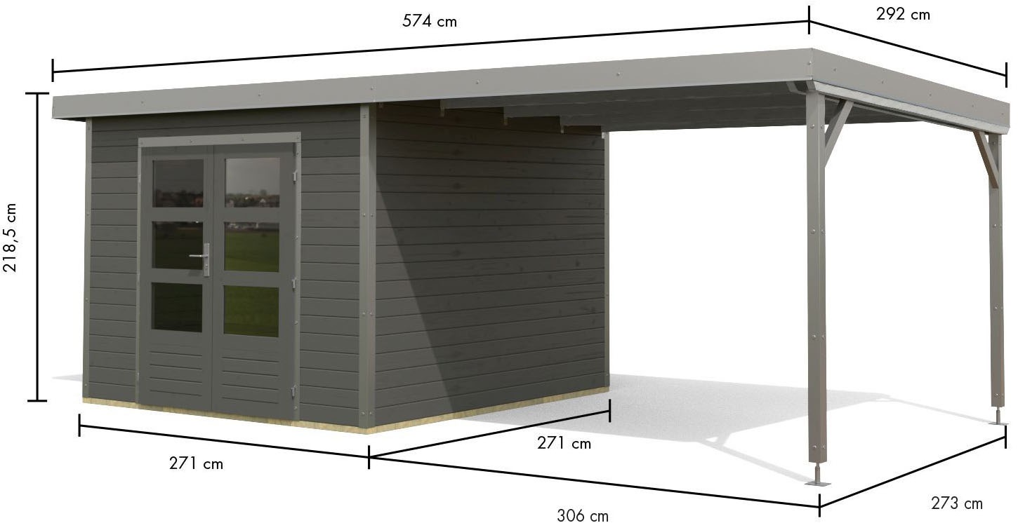 Karibu Gartenhaus »Pluto 6 B«, aus hochwertigen Materialien