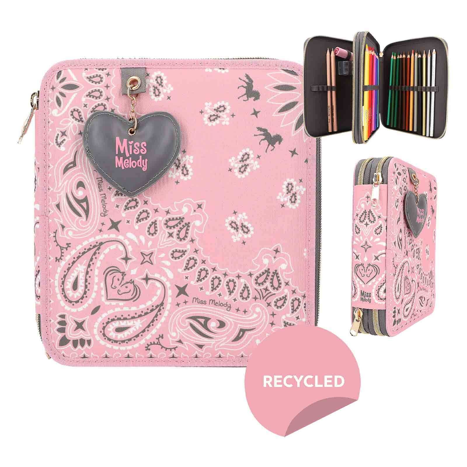 Depesche Buntstift »2-Fach Federtasche Bandana Miss Melody 20 x 18,7 x 5,5 cm rosa«