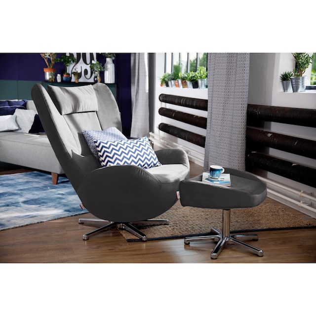 TOM TAILOR HOME Loungesessel »TOM PURE«, mit Metall-Drehfuß in Chrom | BAUR