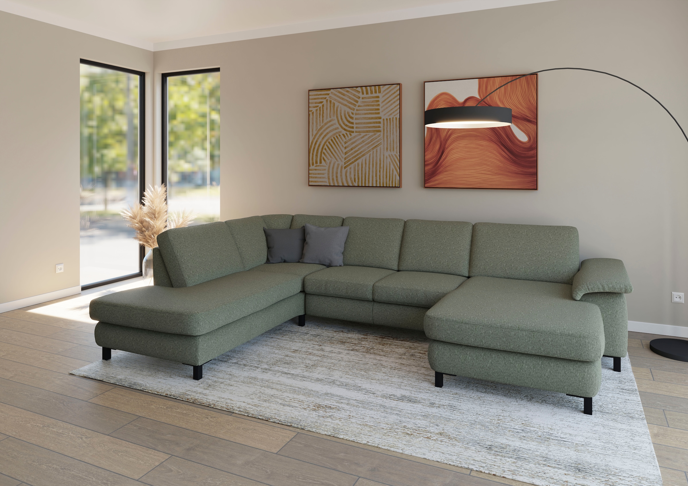 Musterring Ecksofa »MR365« Mit gerundeter 29 cm Armlehne, Material/Funktion wählbar, 327 x 219 cm