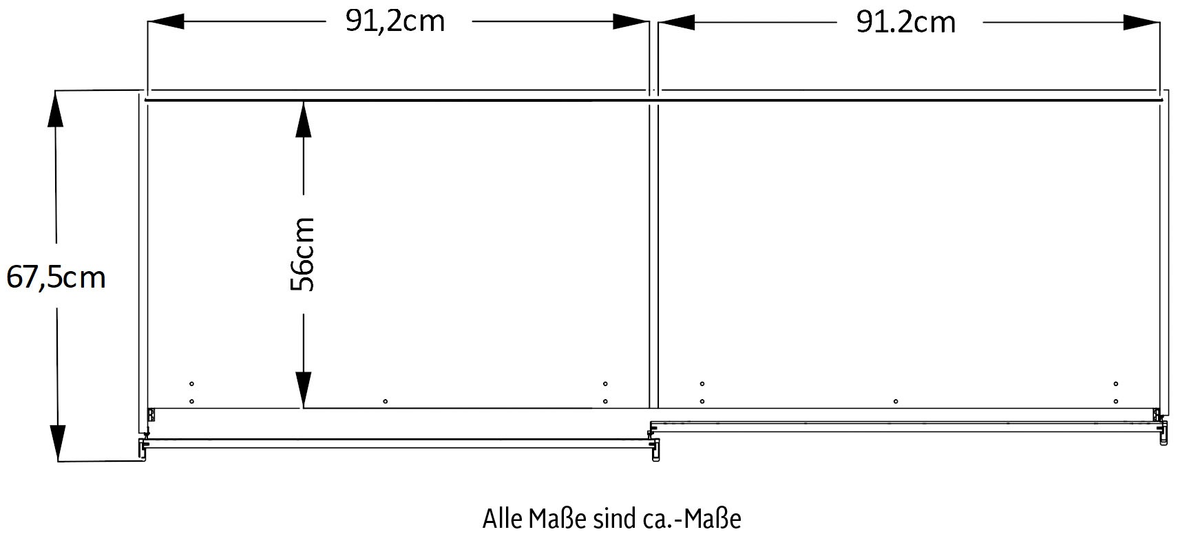 STAUD Schwebetürenschrank »Sinfonie Plus«, Mit Spiegeltüre und vier verschiedenen Ausstattungsvarianten