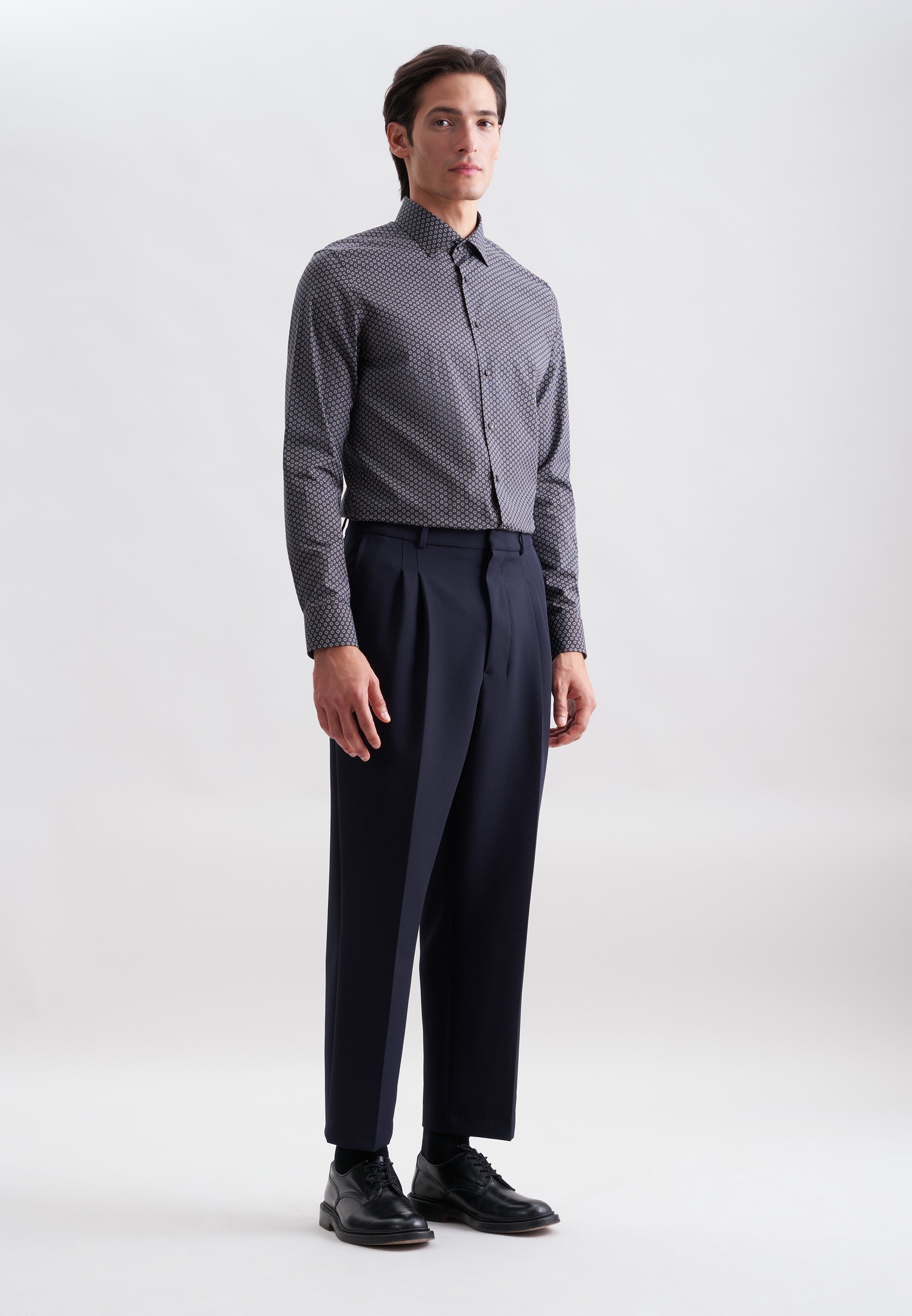 seidensticker Businesshemd »Schwarze Rose« Shaped 1/1 Kentkragen Druck