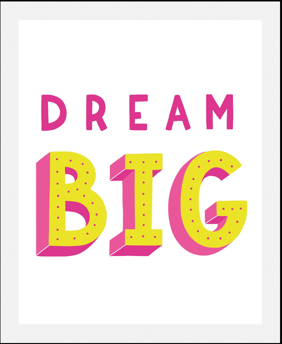 queence Bild "Dream Big" Kunst  Motivationsbilder  Schriftzug  Schriftzüge günstig online kaufen