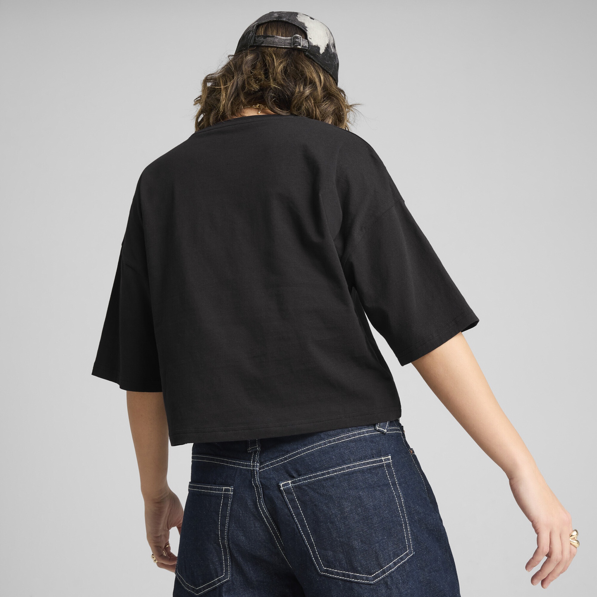 PUMA T-Shirt »WARDROBE ESS Kurzes Oversized-T-Shirt Damen«