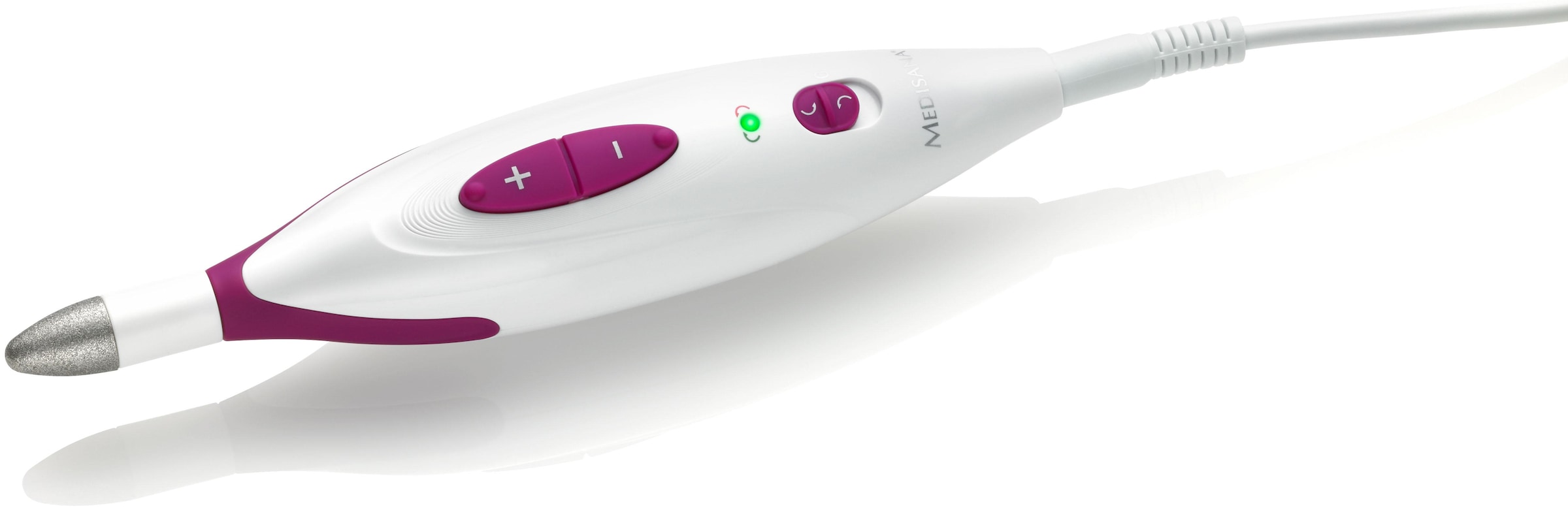 Medisana Maniküre-Pediküre-Set »MP 815«, für Nägel, Nagelhaut u. Hornhaut, 2 Stufen, Links-/Rechtslauf,Aufsätze