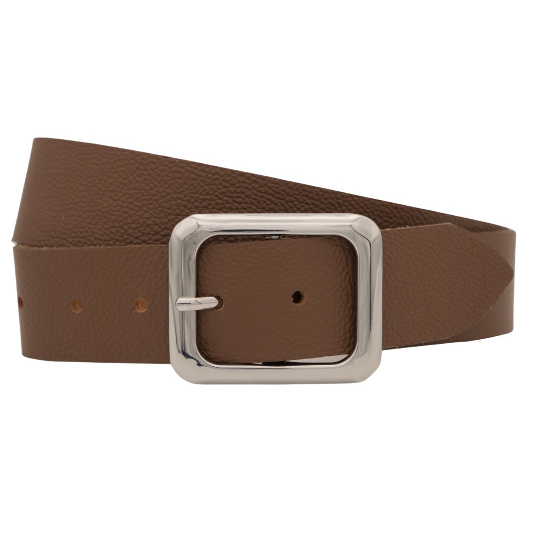 Ledergürtel ANNAMATONI "AnnaMatoni Ledergürtel Karu Ledergürtel Karu", Damen, Gr. TW95 - 110cm Gesamtlänge, braun (braun 690), 100% Leder, Gürtel Ledergürtel