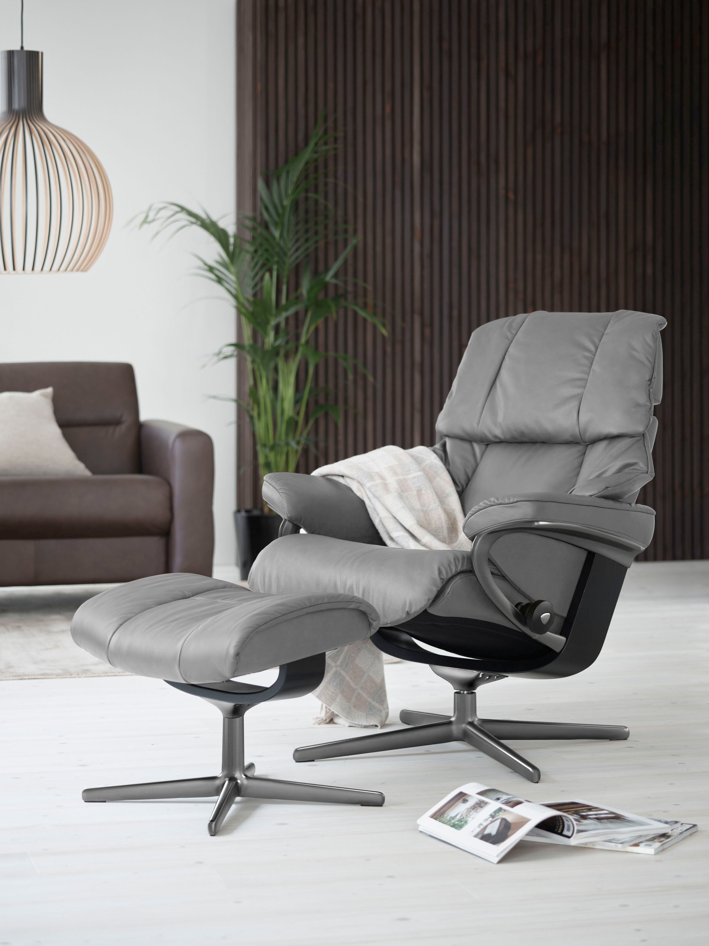 Stressless® Fußhocker »Reno«, mit Cross Base, Größe S, M & L, Holzakzent Schwarz