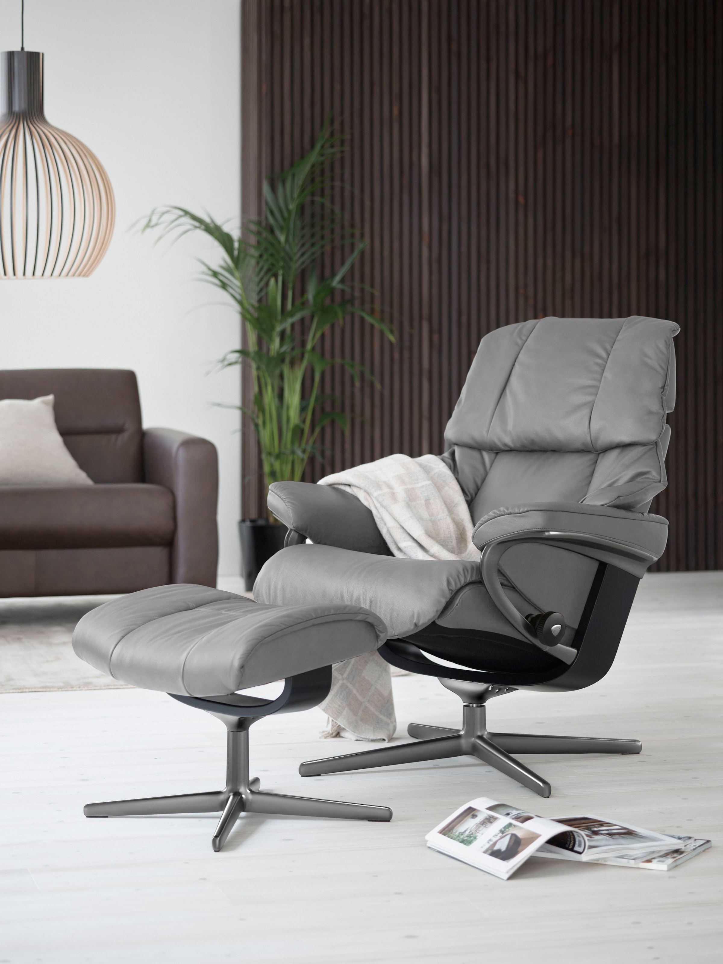 Stressless Fußhocker "Reno", mit Cross Base, Größe S, M & L, Holzakzent Sch günstig online kaufen