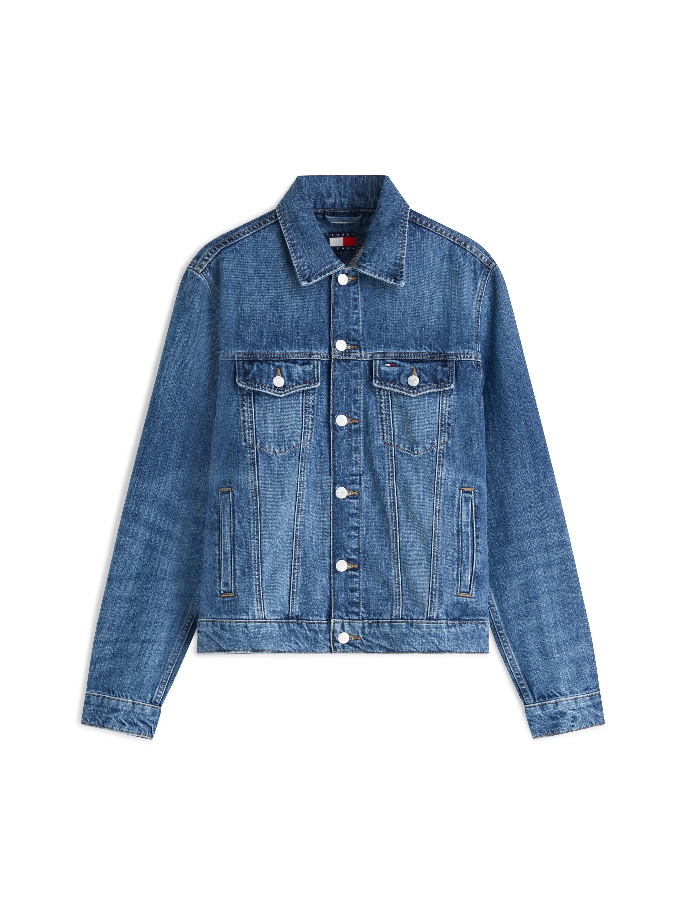 Tommy Jeans Jeansjacke »RYAN REGULAR JACKET« ohne Kapuze Regular fit mit Taschen