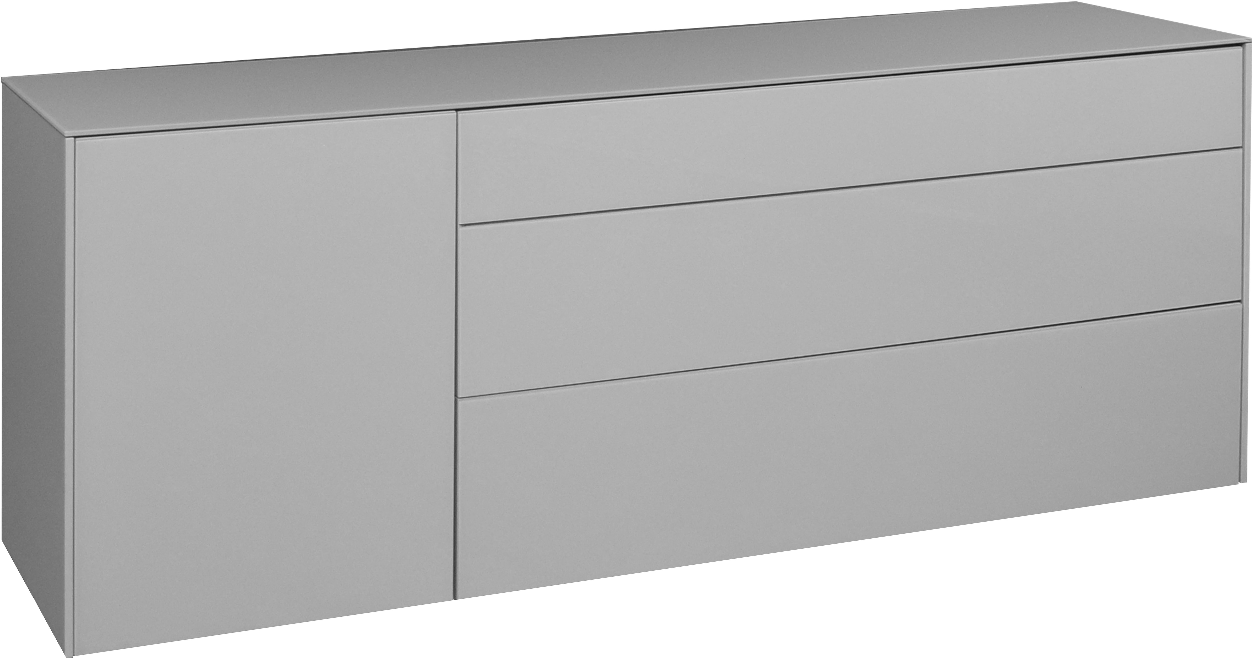 Mäusbacher Lowboard "Imola" Mäusbacher Lowboard, mit Glasfront und Glasoberplatte, 1 Schublade
