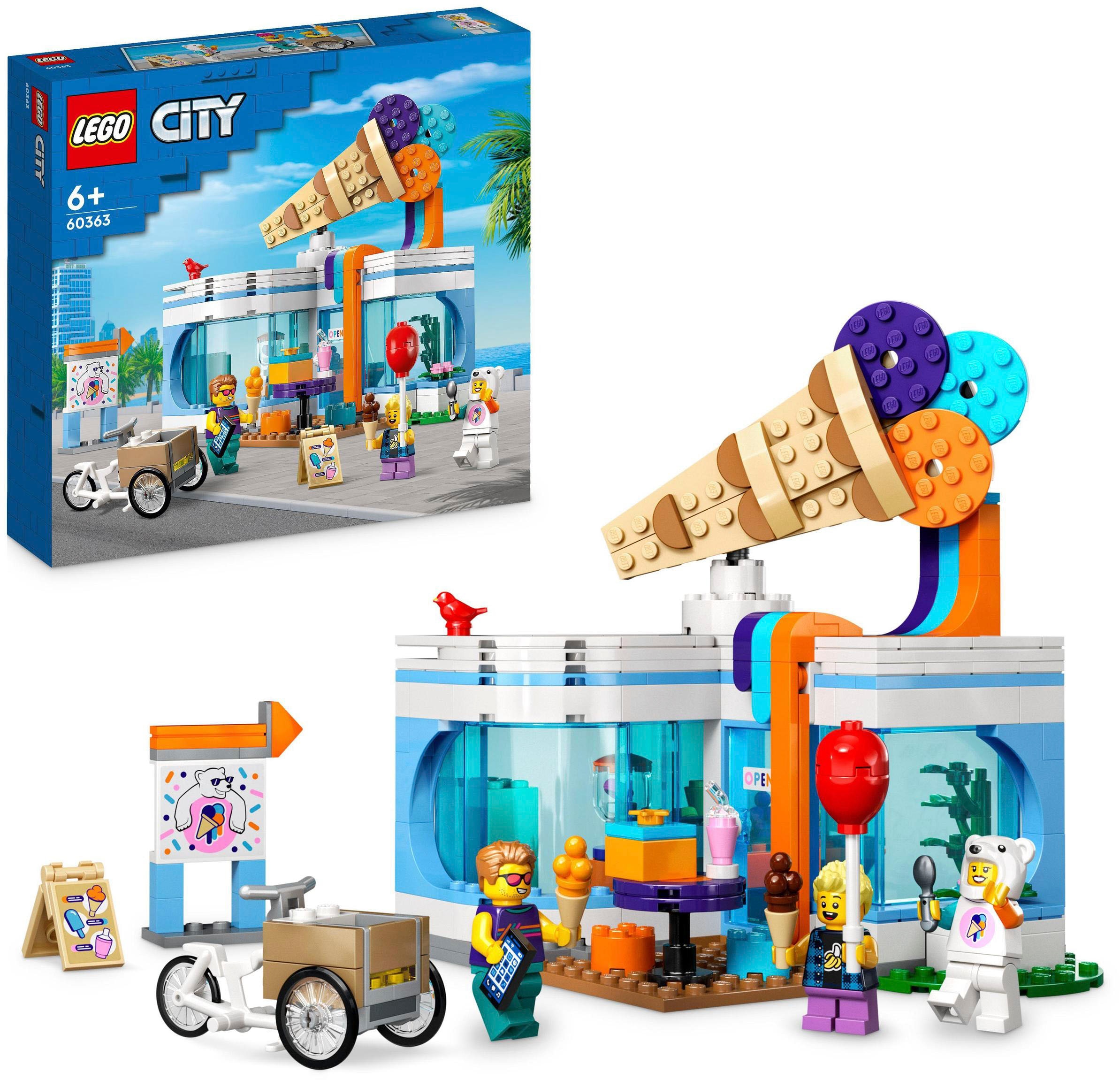 Konstruktionsspielsteine »Eisdiele (60363), LEGO® City«, (296 St.), Made in Europe