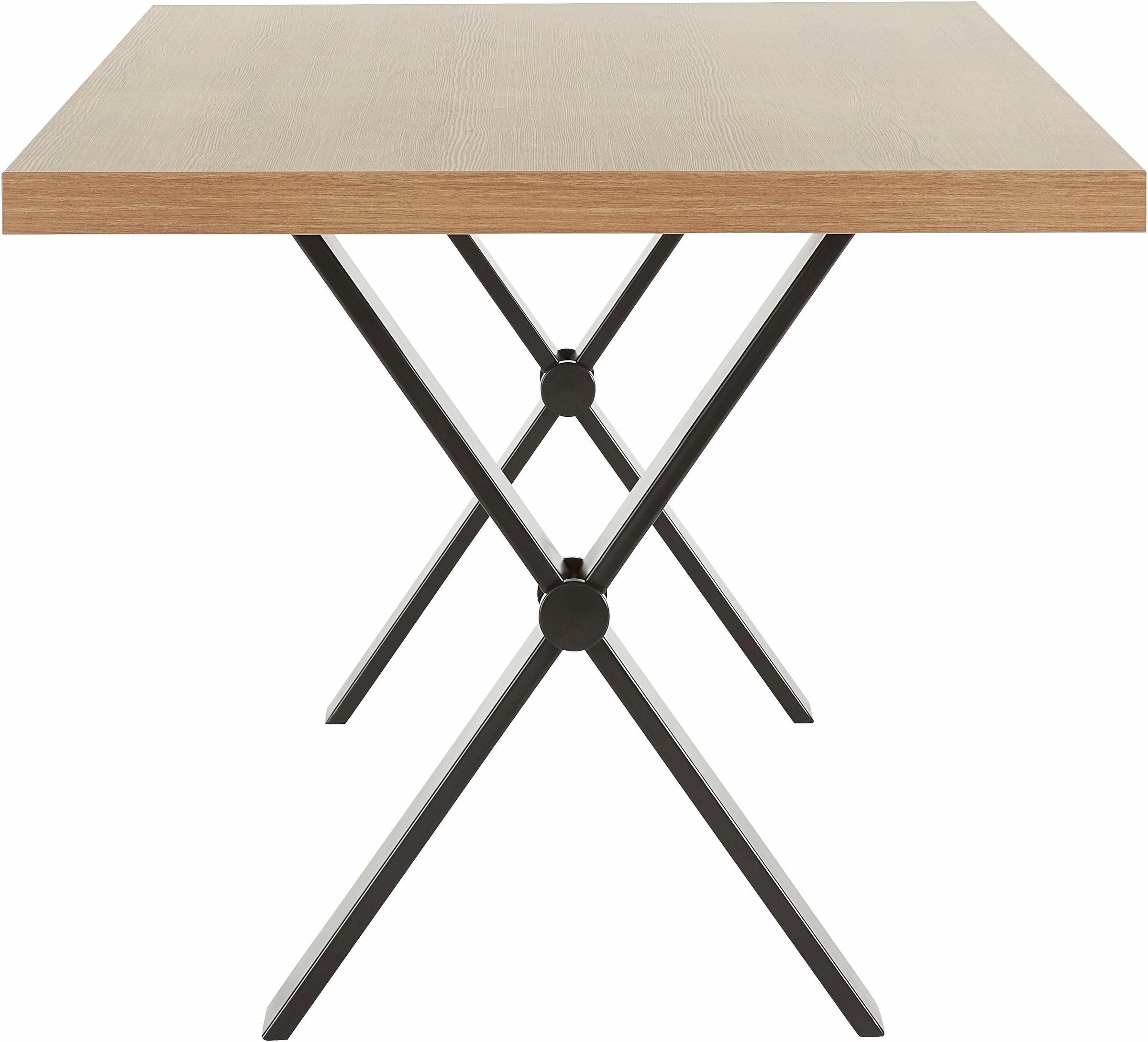 Homexperts Esstisch »COLT«, Breite 140 oder 160 cm, Eicheoptik, X-Gestell