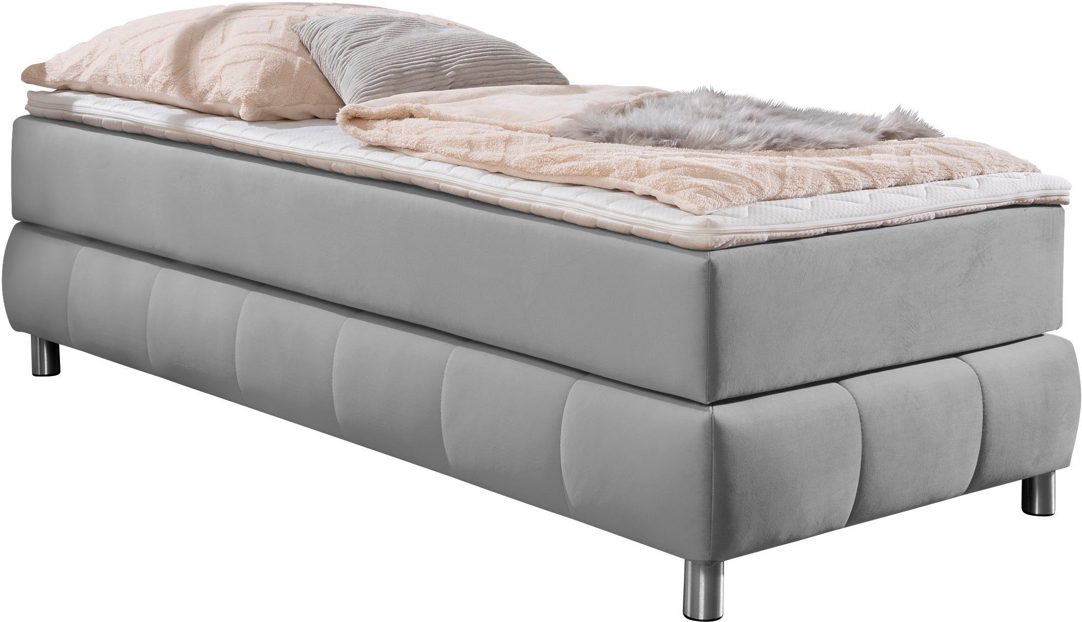 andas Boxspringbett »Salo«, Ohne Kopfteil, inkl. Topper, auch in Überlänge 220 cm