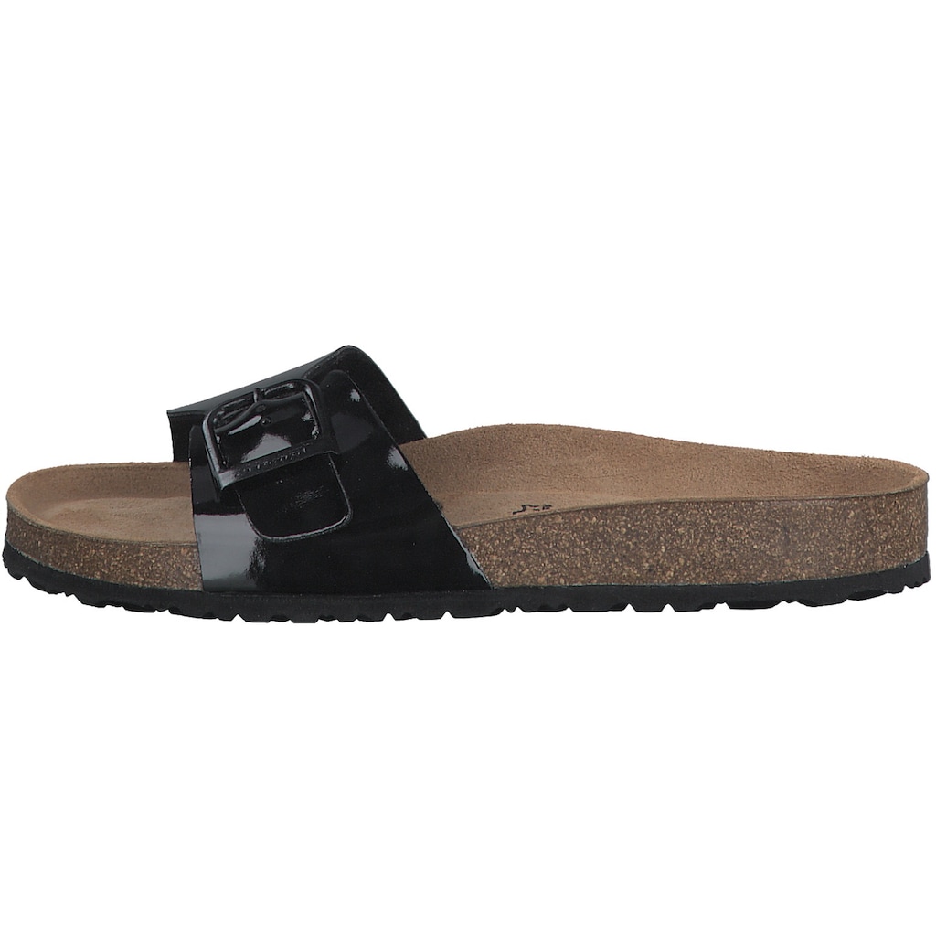 Tamaris Pantolette »CORRA«, Sommerschuh, Schlappen mit Leder-Innensohle