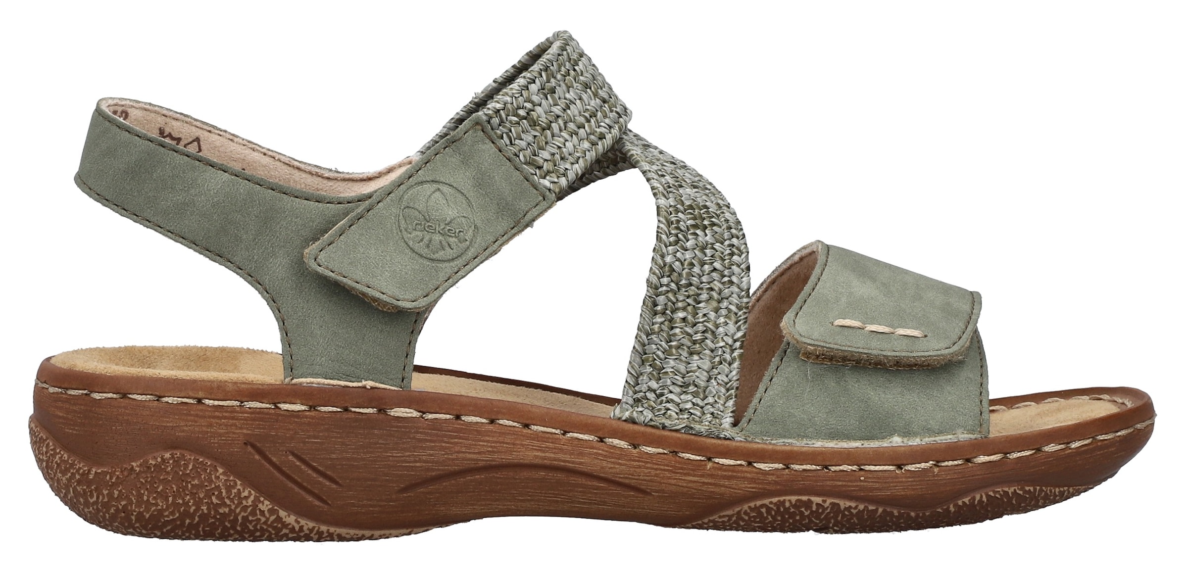 Rieker Sandale, Sommerschuh, Riemchensandale, Sandalette mit Klettverschlüsse