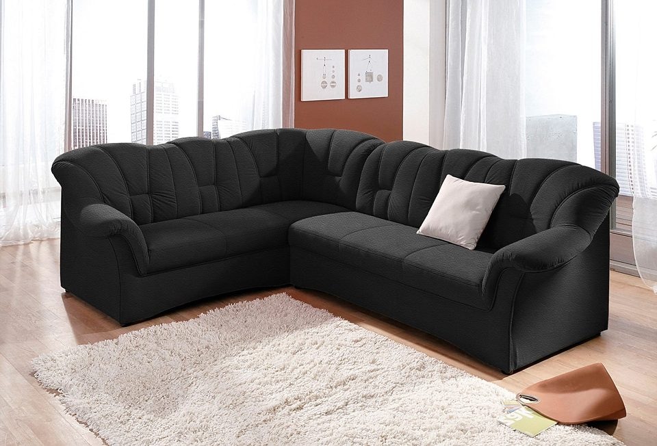 DOMO collection Ecksofa »Papenburg B/T/H: 242/190/84 cm L-Form«, wahlweise mit Bettfunktion, Langer Schenkel links oder rechts