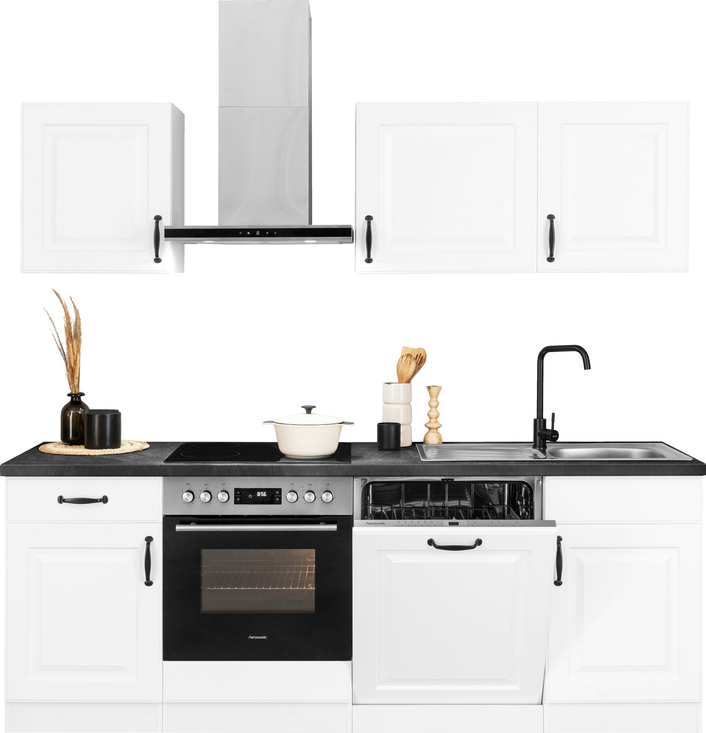 Thumbnail - wiho Küchen Küchenzeile "Erla" mit Hanseatic-E-Geräten, Breite 220 cm, extra kurze Lieferzeit