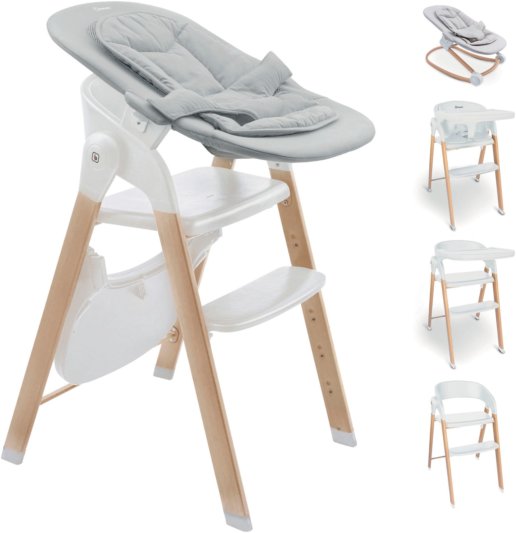 BabyGo Kombihochstuhl »Levels«, inklusive Wippe