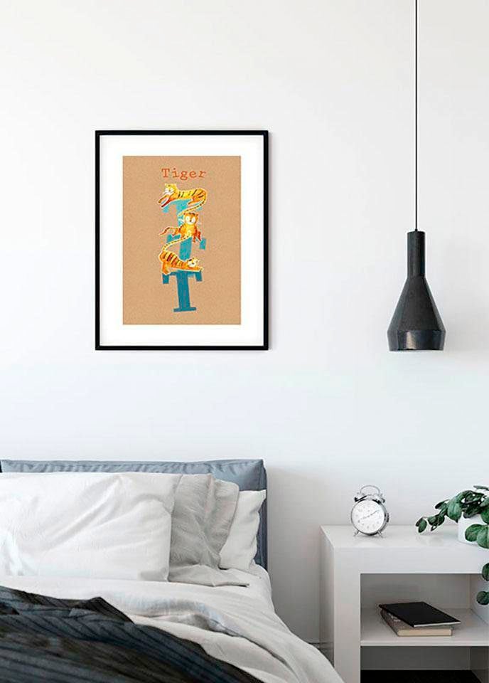 Komar Bild »ABC Animal T« Buchstaben 1 Stk. tlg. Wandbild zur Dekoration - ohne Rahmen