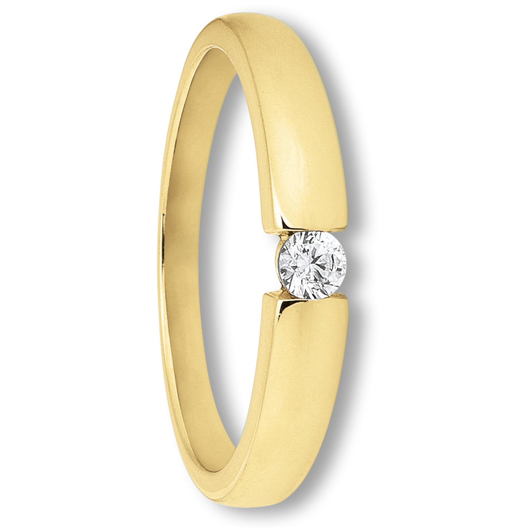 ONE ELEMENT Goldring »Zirkonia Ring aus 333 Gelbgold«, Damen Gold Schmuck