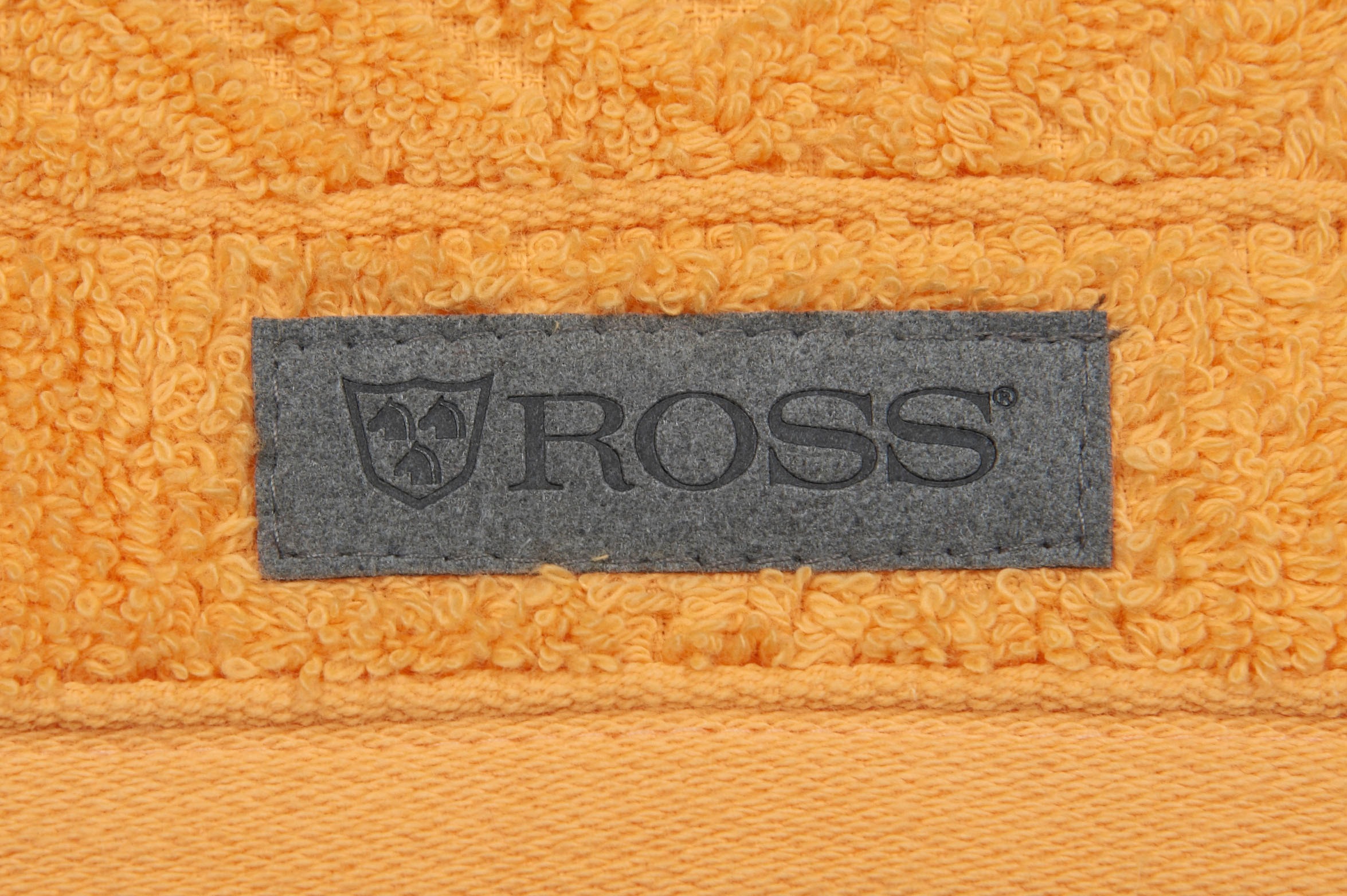 ROSS Handtuch »Smart«, (2 St.), Uni-Rippe mit Velourslabel