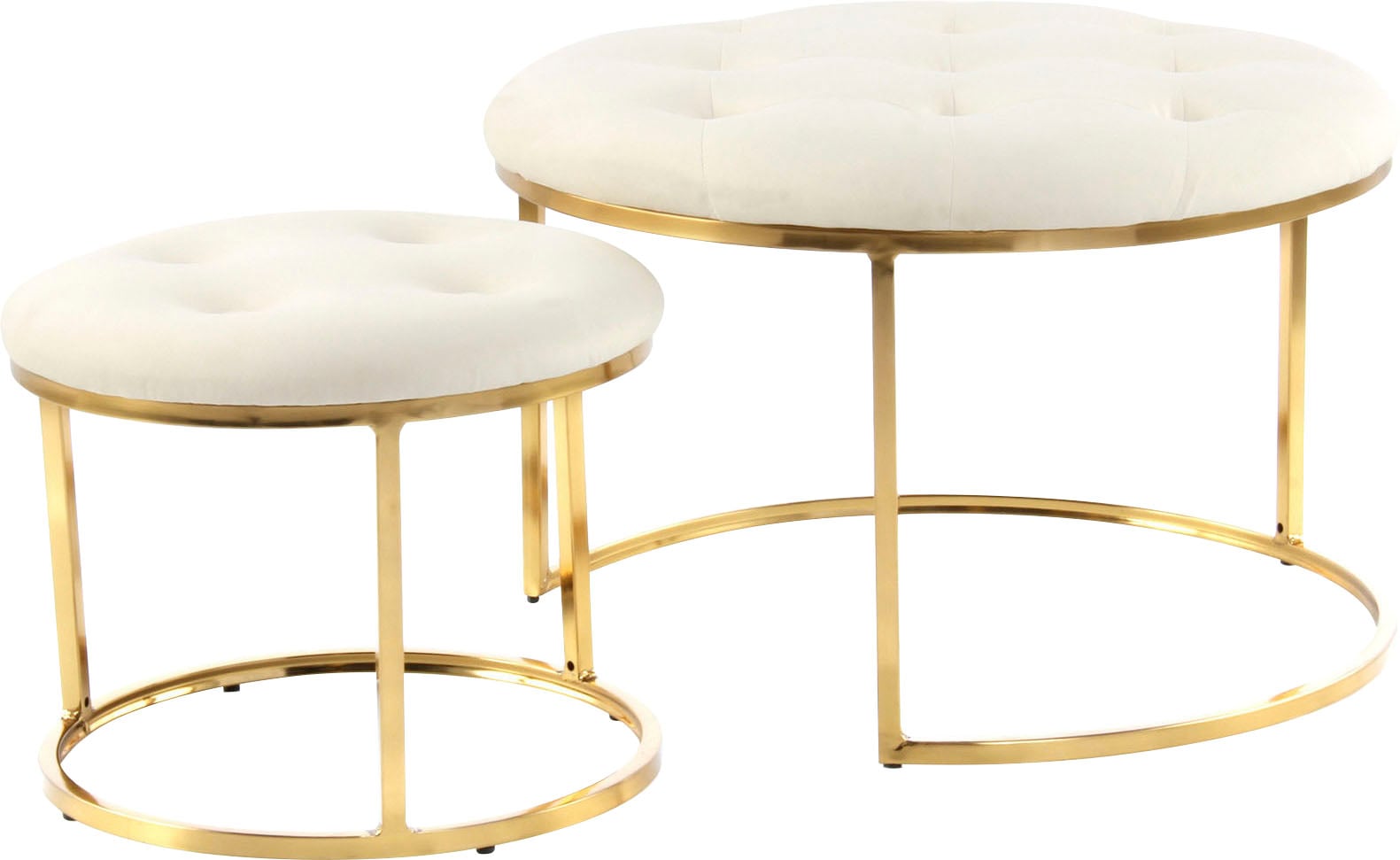 Kayoom Sitzhocker "Hocker Myla 2er-Set, praktisch ineinander schiebbar" Set günstig online kaufen