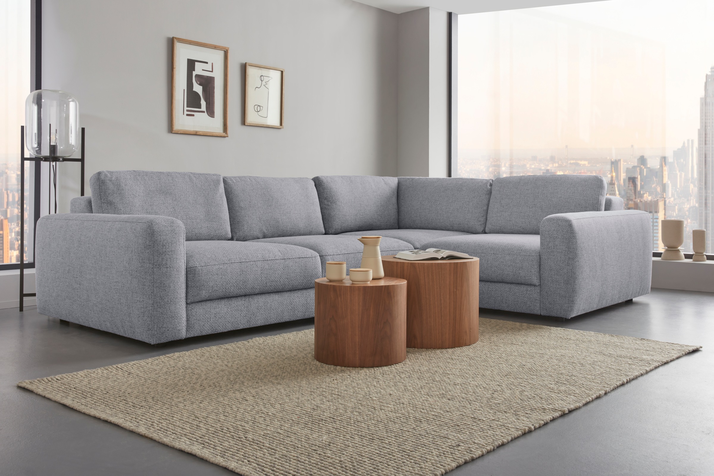 Home affaire Ecksofa "Bloomfield, Breite 304cm, Mega Polsterecke mit viel P günstig online kaufen