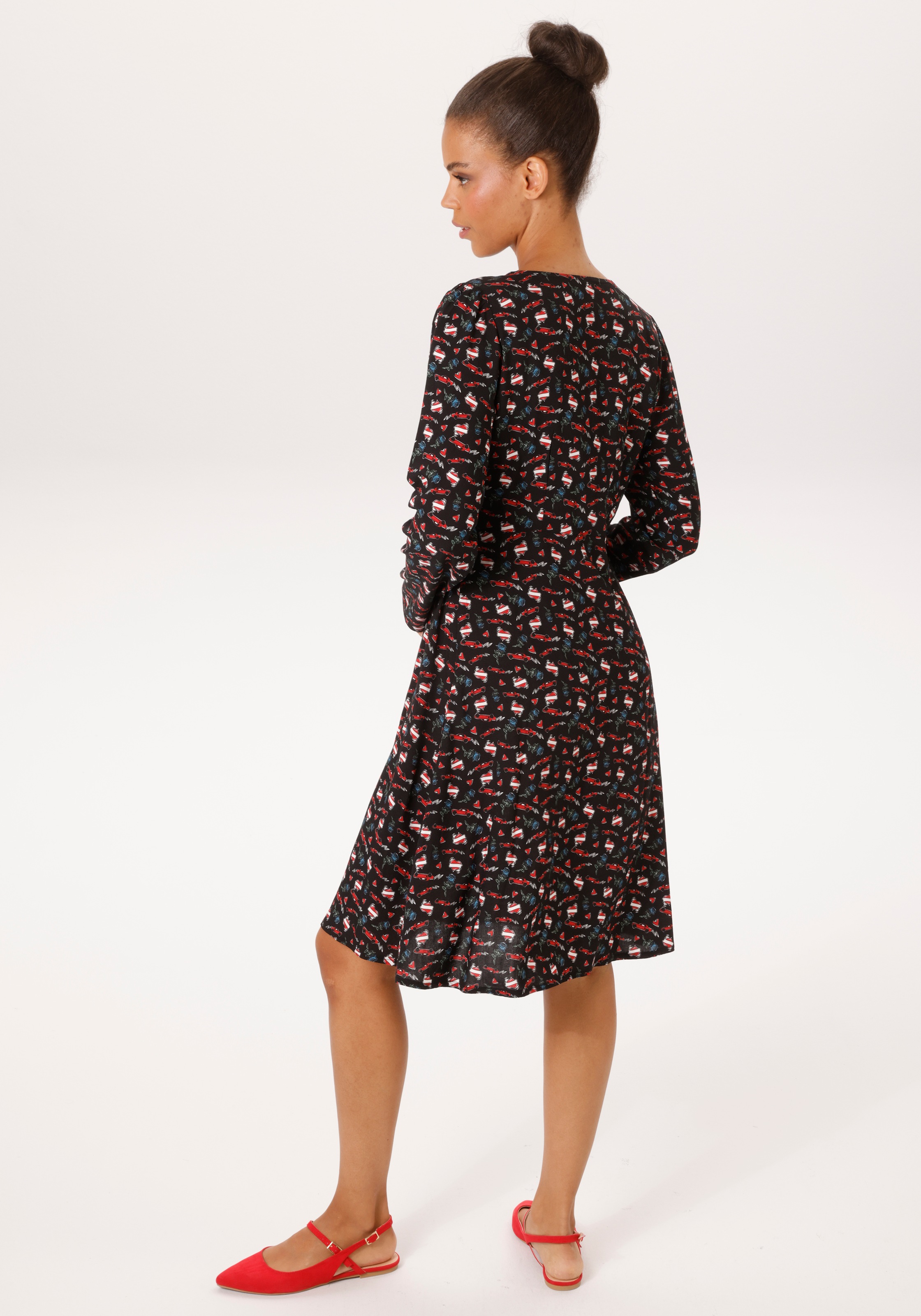 Aniston CASUAL Minikleid mit extravagantem Alloverdruck - NEUE KOLLEKTION günstig online kaufen