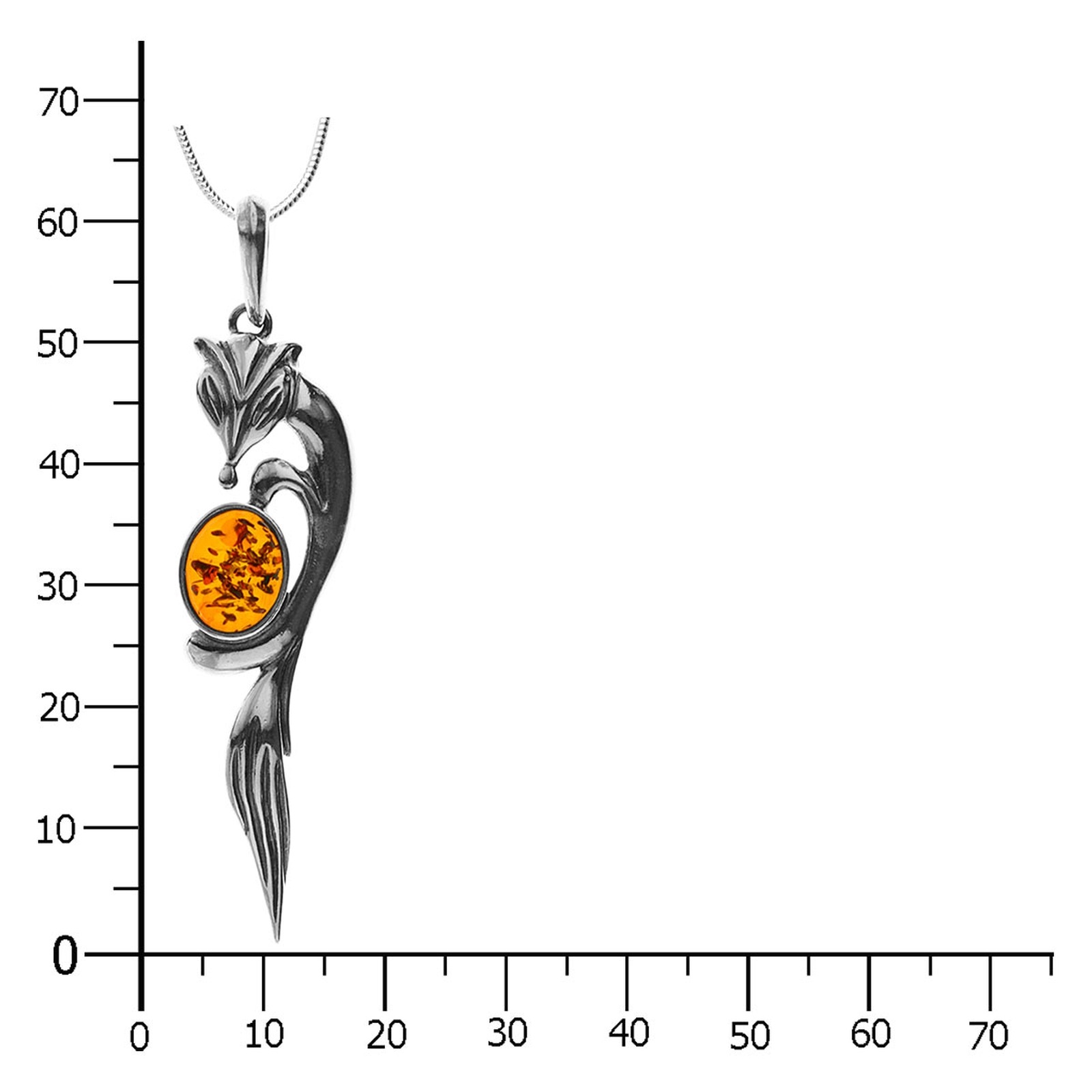 OSTSEE-SCHMUCK Kette mit Anhänger »- Fuchs - Silber 925/000 - Bernstein«