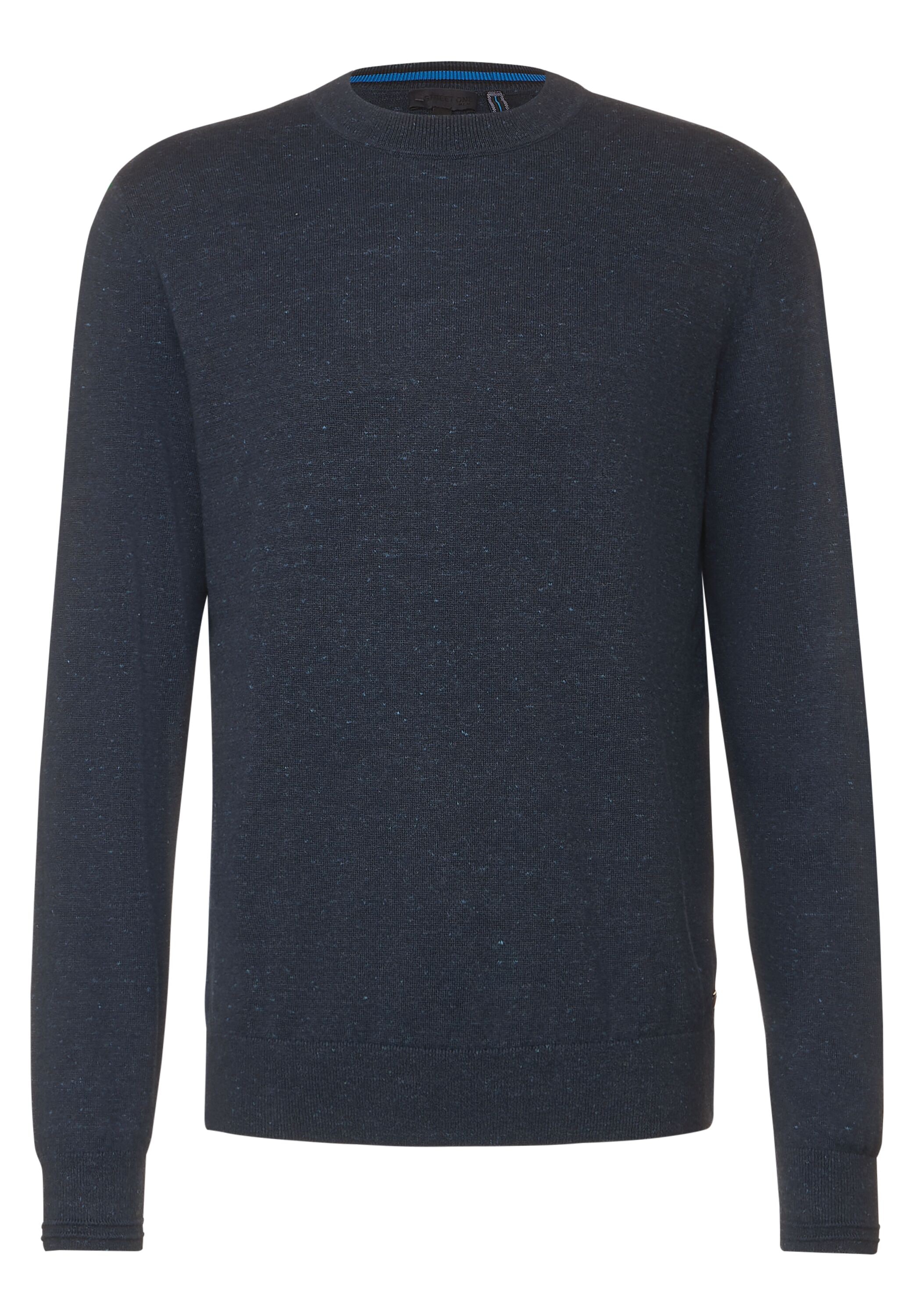 STREET ONE MEN Stehkragenpullover, mit Rippstrickdetails