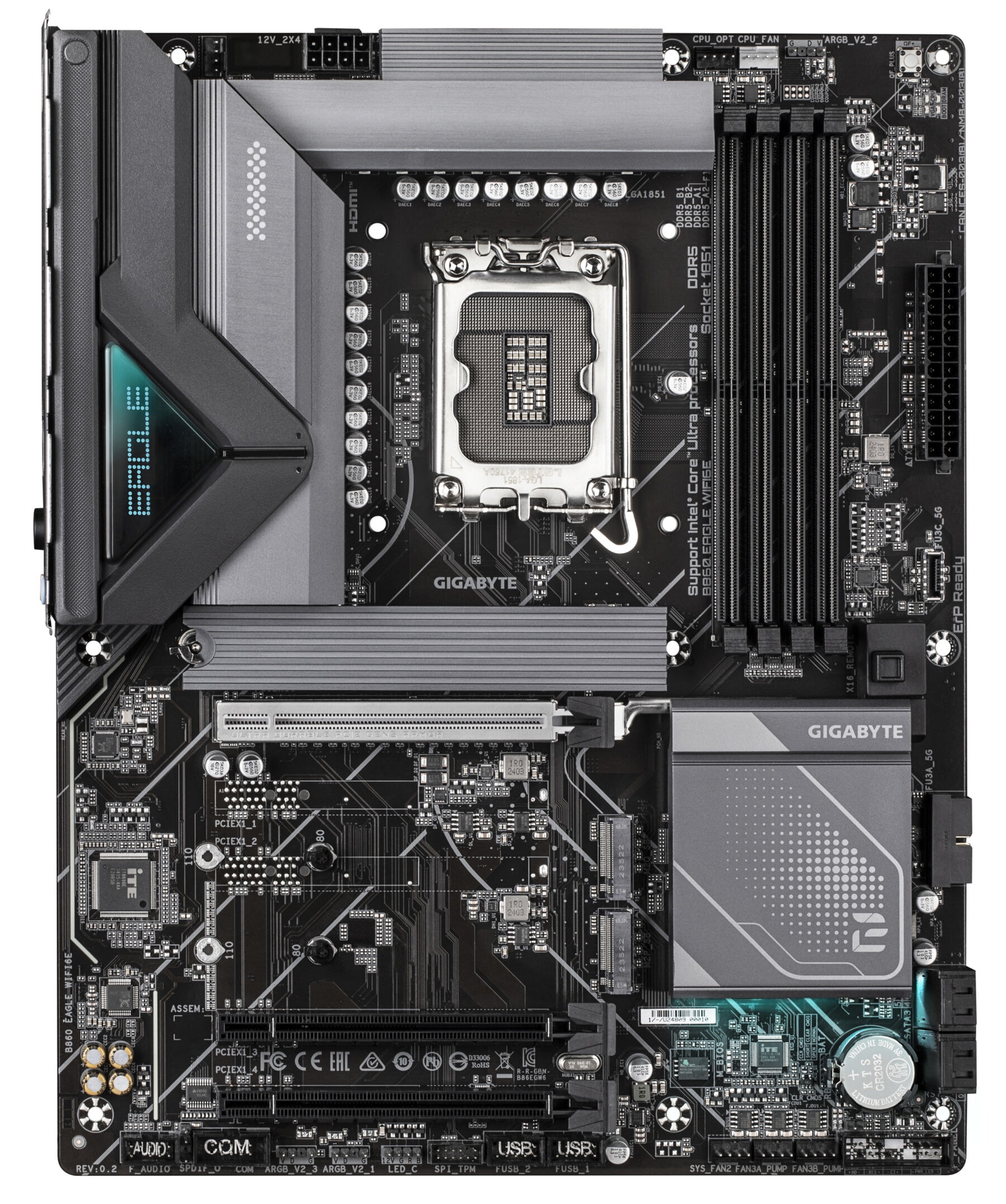Gigabyte Mainboard »B860 EAGLE WIFI6E Mainboard - Intel Core Ultra CPUs, 12+1+2+1 Phasen V«