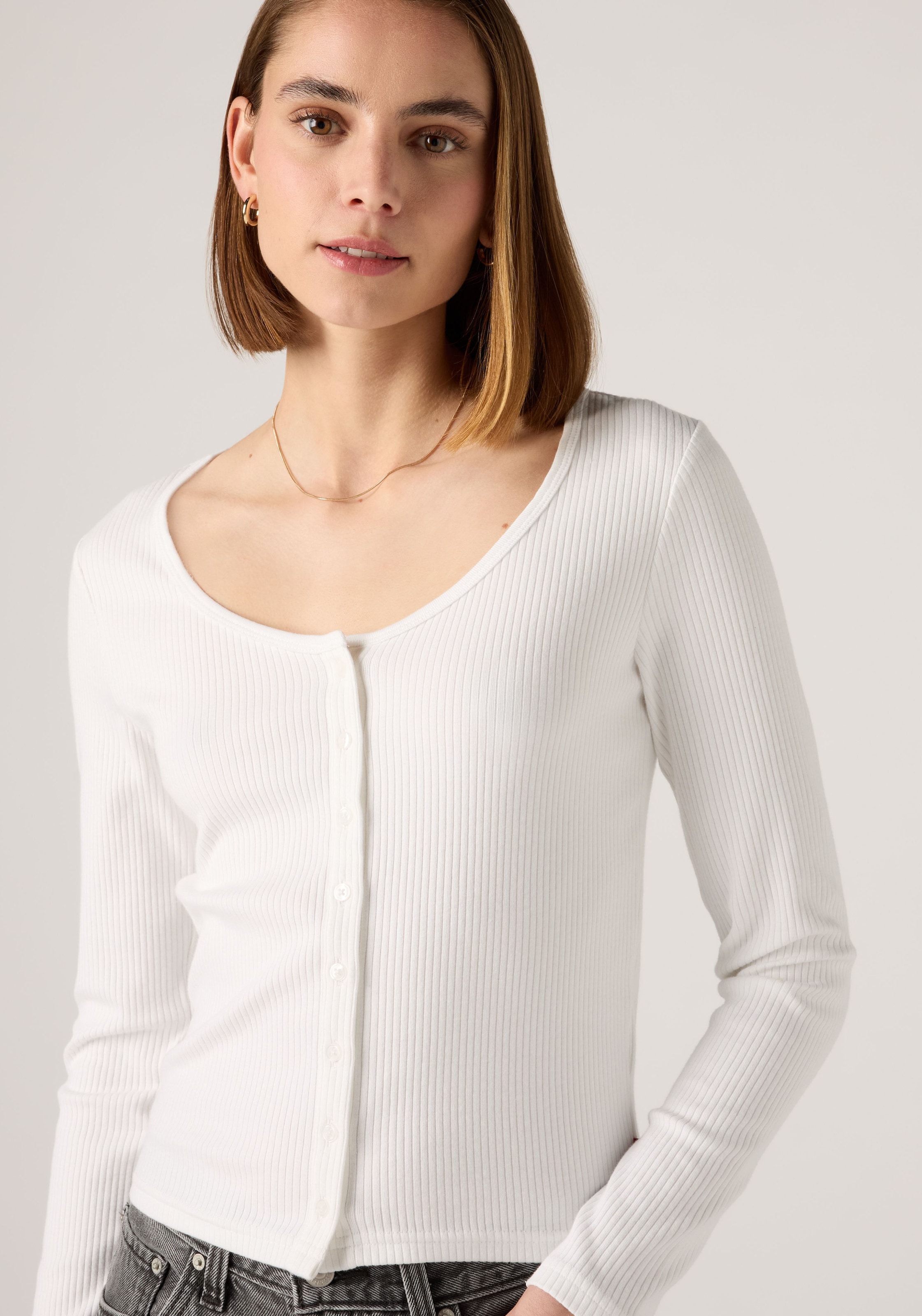 Levi's® Langarmshirt »AUSTEN BUTTON THROUGH LS« Feinripp