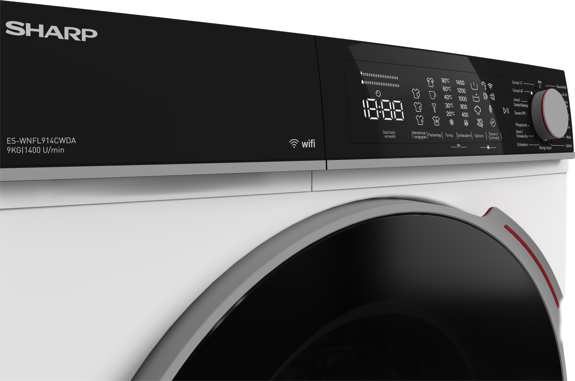 Sharp Waschmaschine »ES-WNFL914CWDA-DE«, 9 kg, 1400 U/min