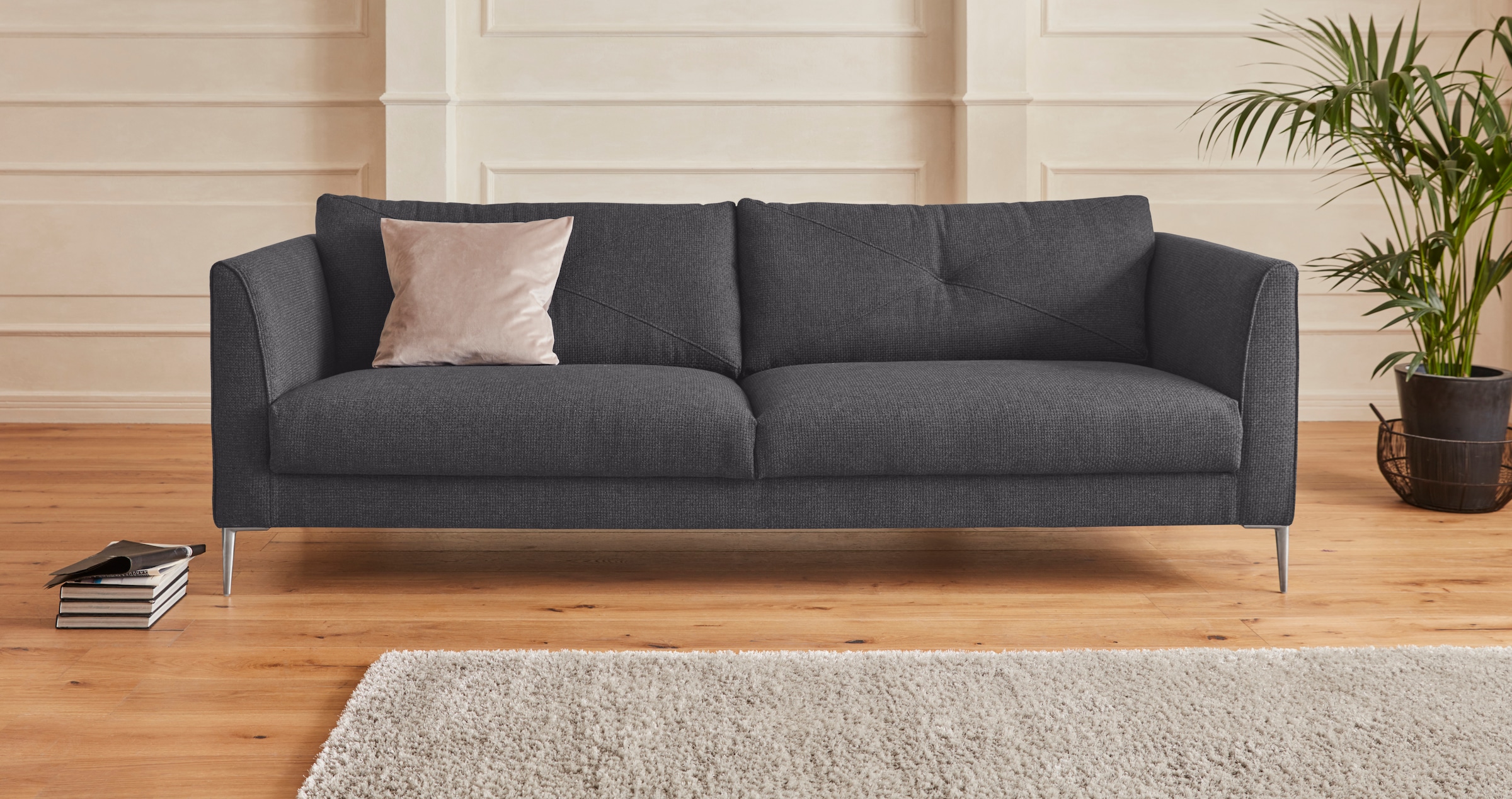 Guido Maria Kretschmer Home&Living 2,5-Sitzer »Chilltime«, mit eleganter Kreuznaht in den Rückenkissen, Breite 237 cm