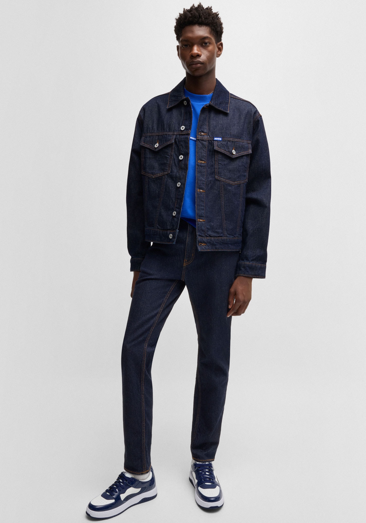 HUGO Blue Slim-fit-Jeans »Ash«, mit Stone-washed-Finish