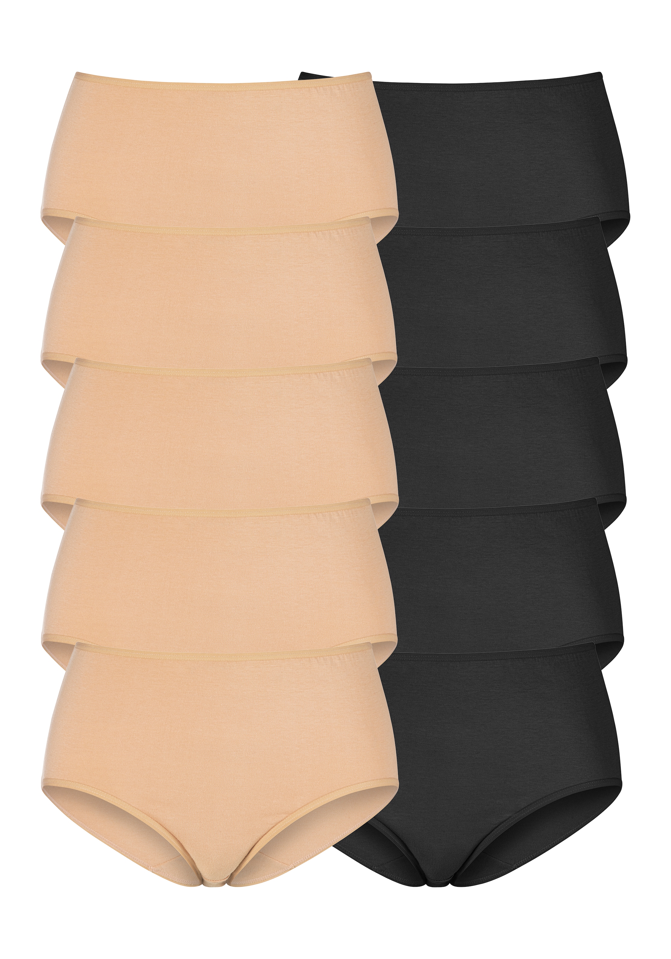 petite fleur by Lascana Taillenslip 10er-Pack, aus elastischer Baumwolle