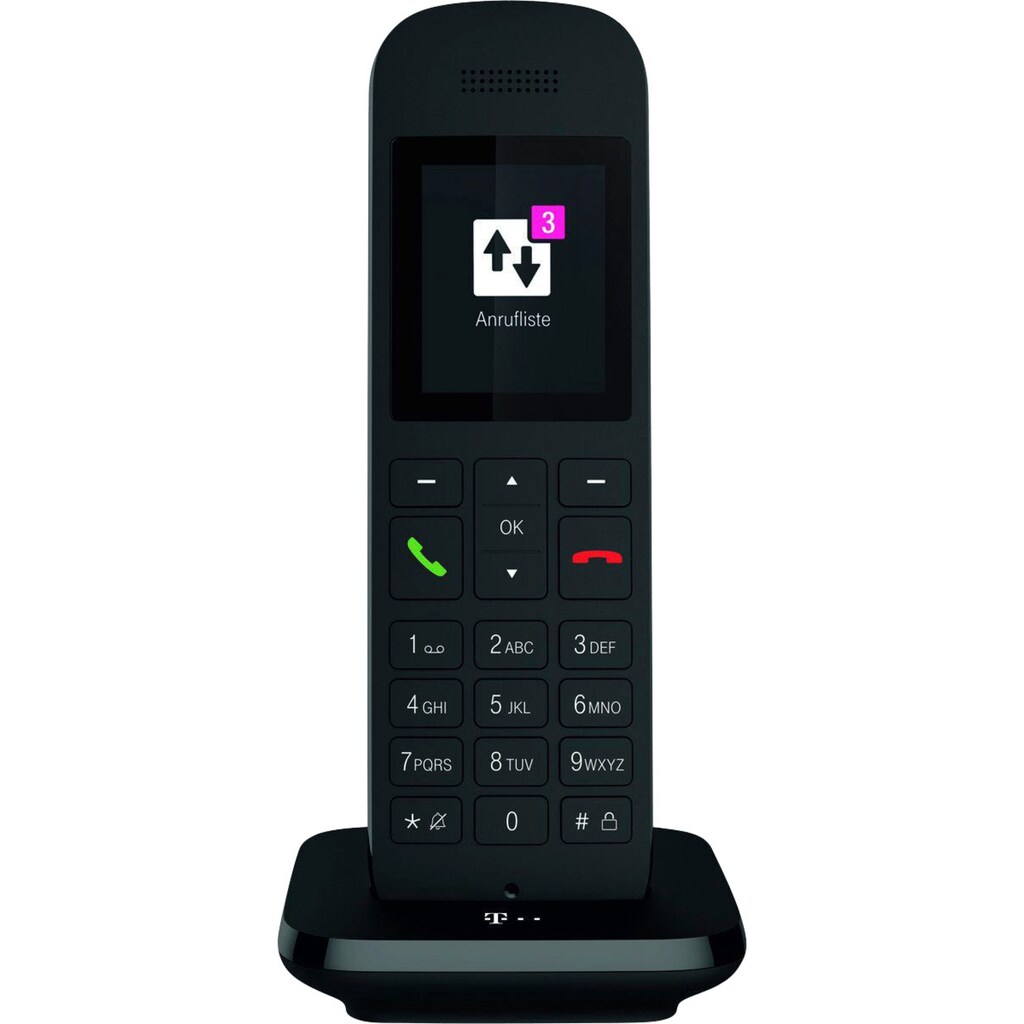 Telekom DECT-Telefon »Speedphone 12«, (Mobilteile: 1 LAN (Ethernet), mit HD Voice, Multifunktionstaste 5 cm Farbdisplay