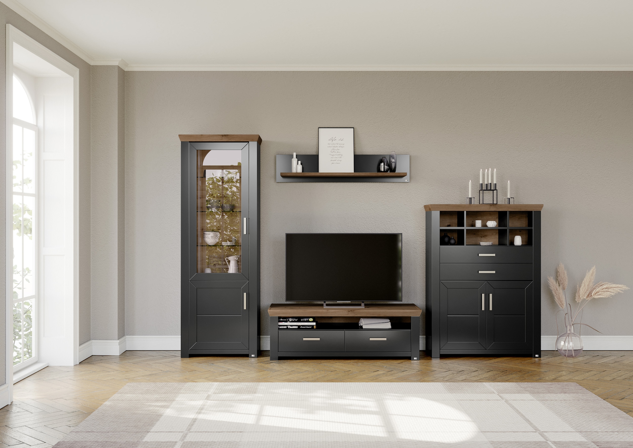 set one by Musterring Wohnwand "York" 4 Stk. tlg. günstig online kaufen