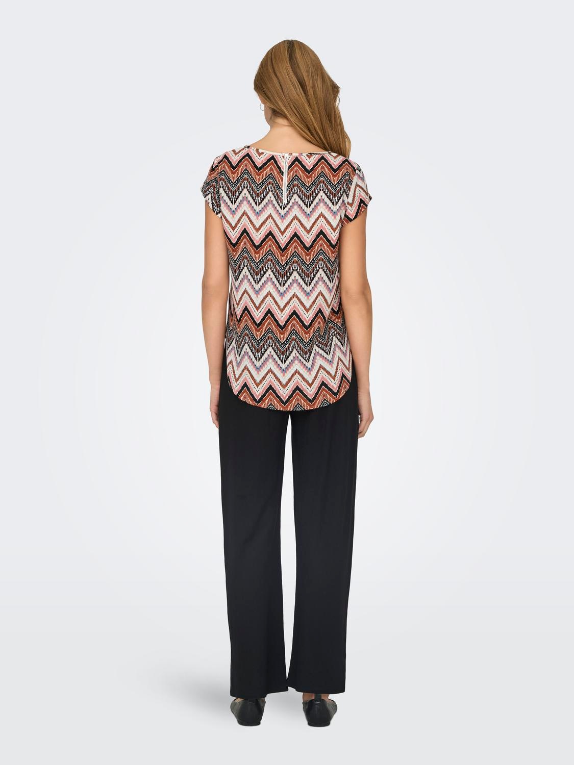 ONLY Shirtbluse »ONLVIC S/S AOP TOP NOOS PTM«, mit Allover Druck