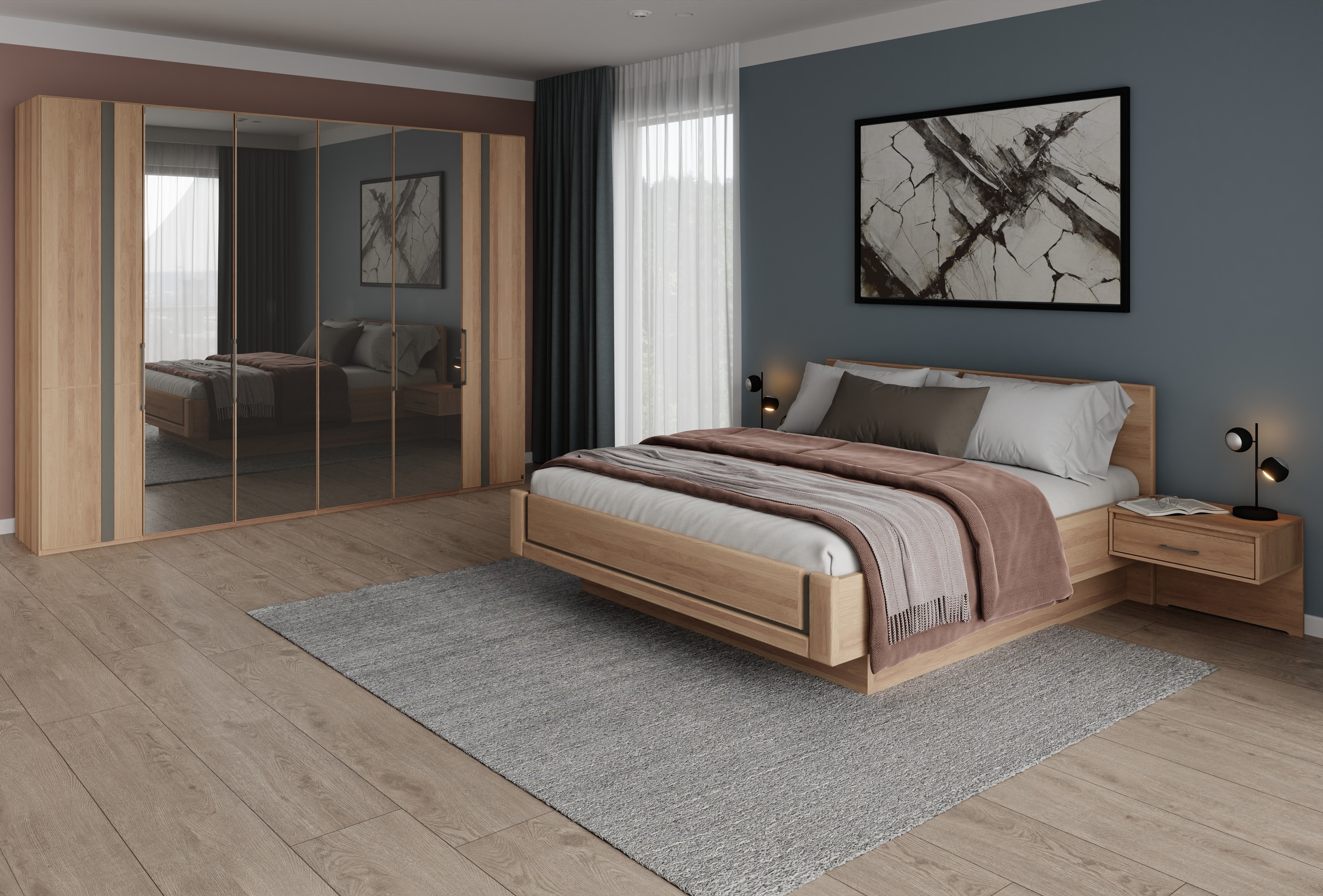 Musterring Schlafzimmer-Set "Sorrent, Kleiderschrank, Bett & Nachtkommoden, günstig online kaufen