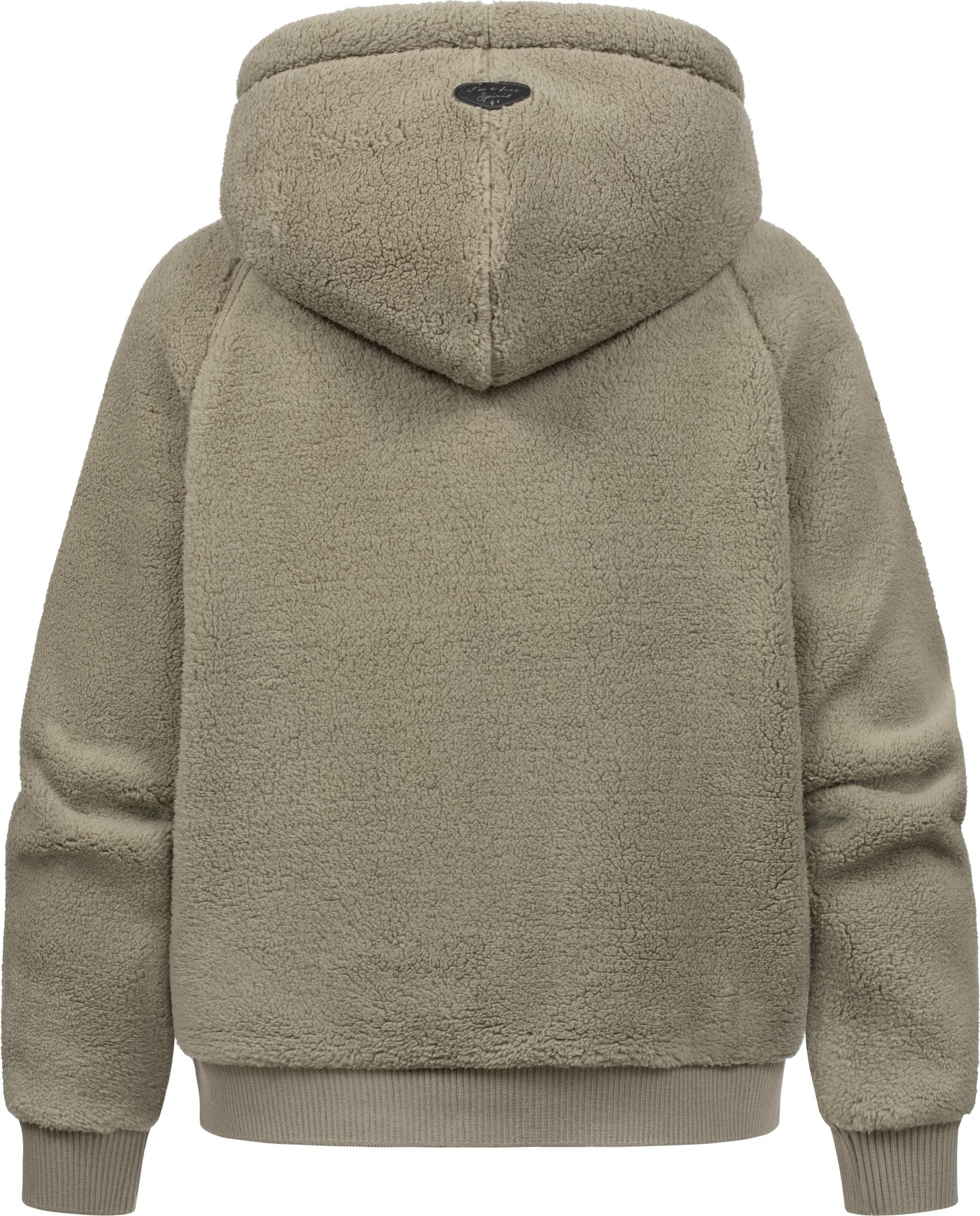 Ragwear Plüschjacke »Taliana«, mit Kapuze, flauschige Übergangsjacke mit Kapuze